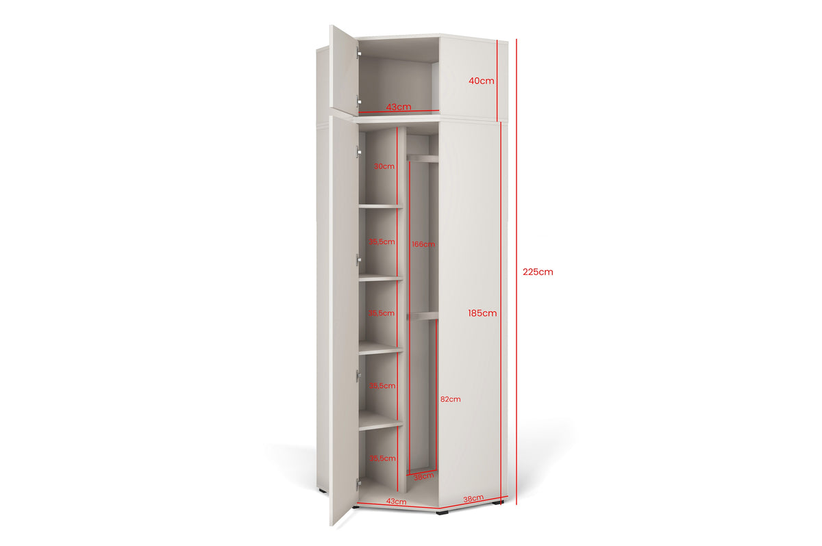 Rayo Wardrobe Set 10 – Cashmere, 140 cm