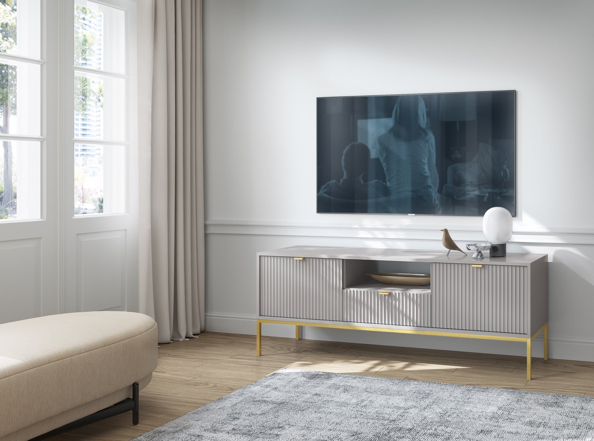 Nova TV STAND Gray - Modern Design and Versatile Style in a Sleek TV Cabinet