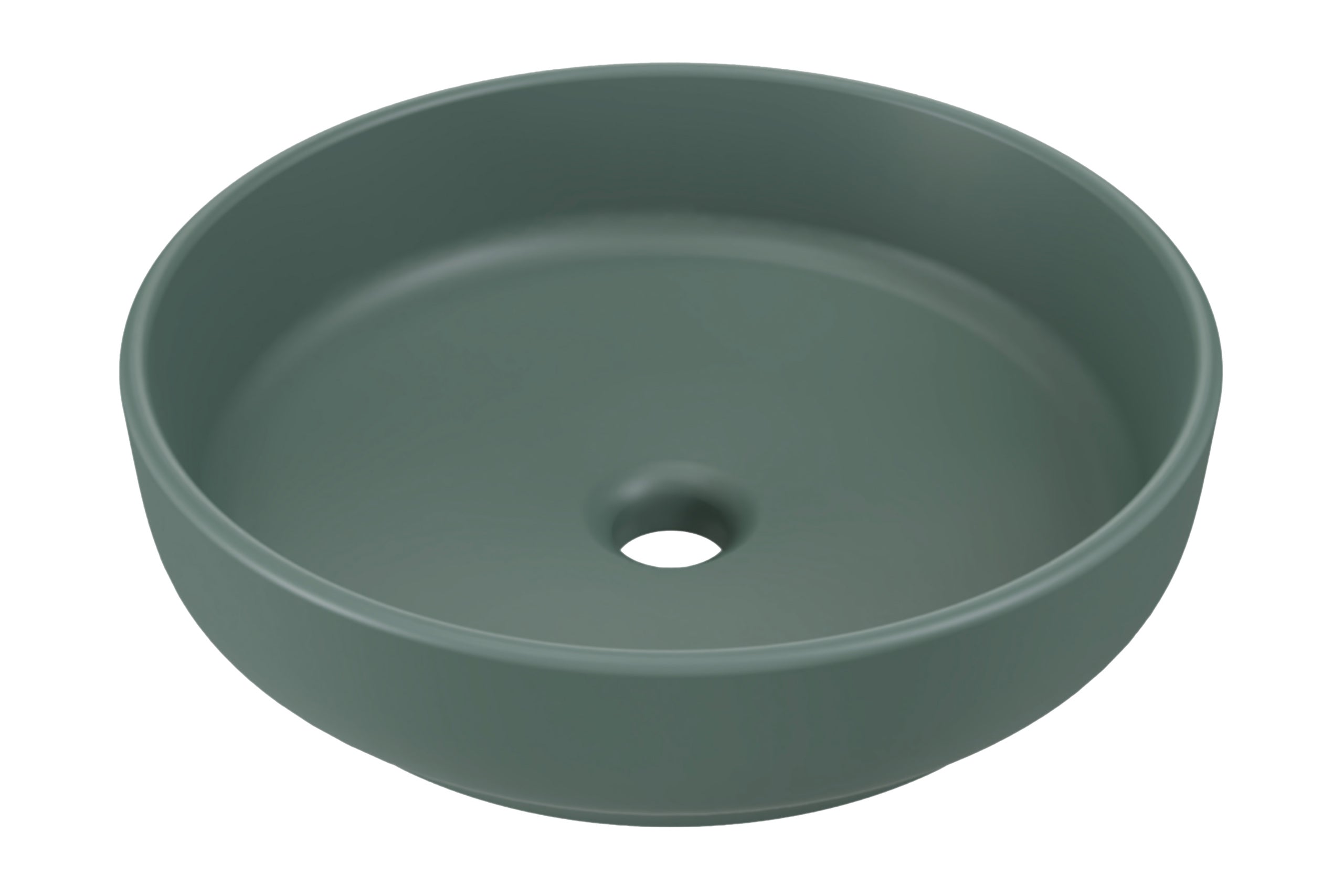 River Countertop Basin – Forest Green Matt, 40 cm