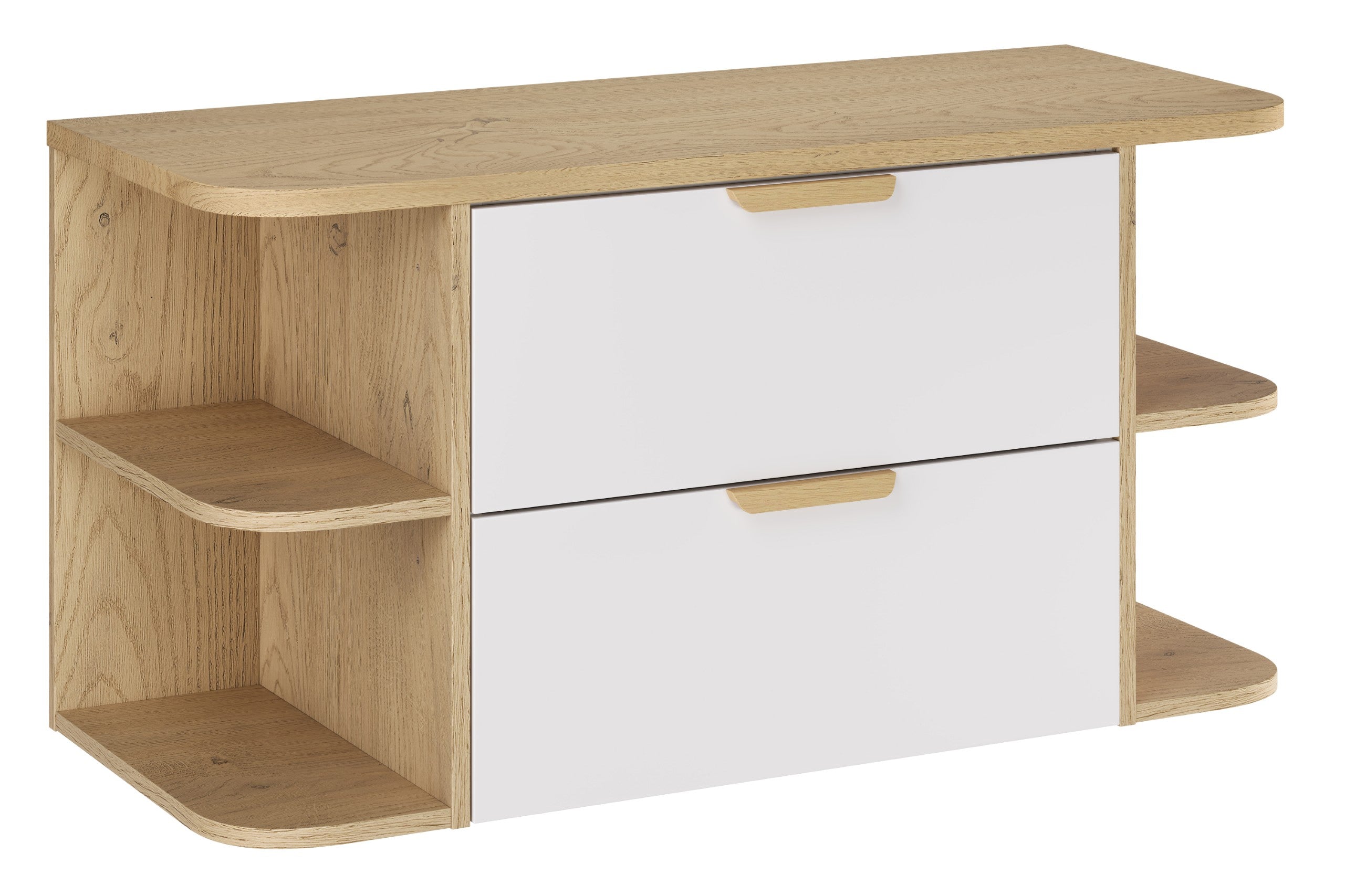 Aster White Bathroom Vanity Unit Set – 100 cm, White Matt & Cremona Oak – Configure Your Bathroom