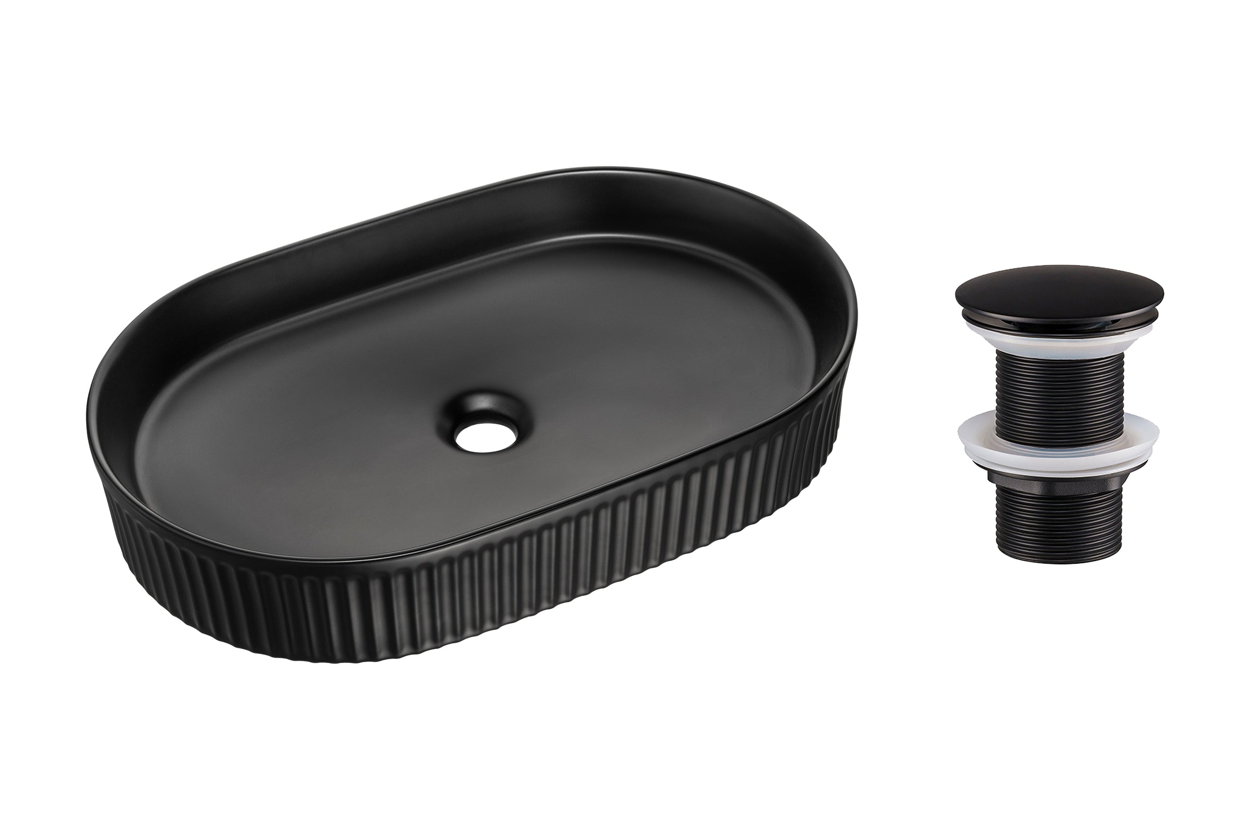 Click-Clack Basin Waste – Matt Black, T201MBG-3