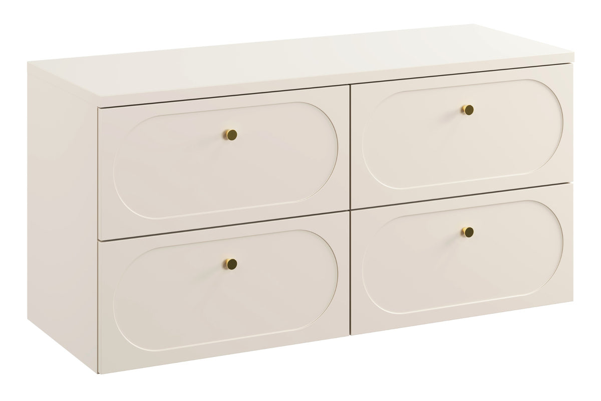 Donna Sand Vanity Unit 2 Drawers – Sand Beige, 60/80/120 cm – Configure Your Bathroom