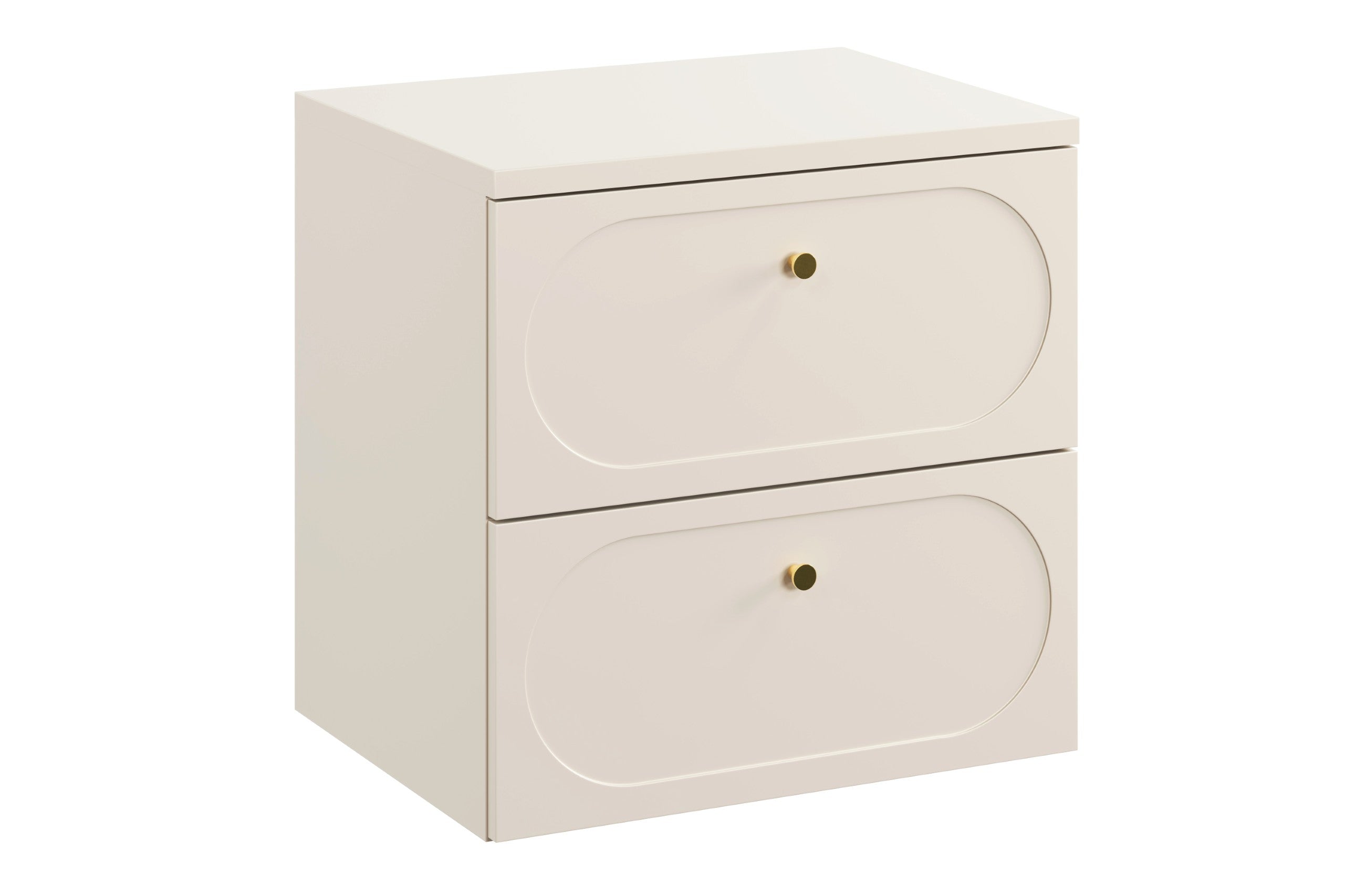 Donna Sand Vanity Unit 2 Drawers – Sand Beige, 60/80/120 cm – Configure Your Bathroom