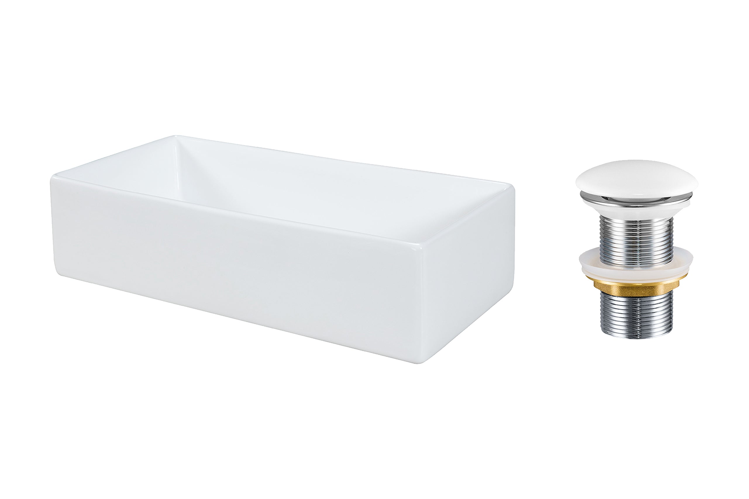 Click-Clack Basin Waste – Gloss White, T201-3