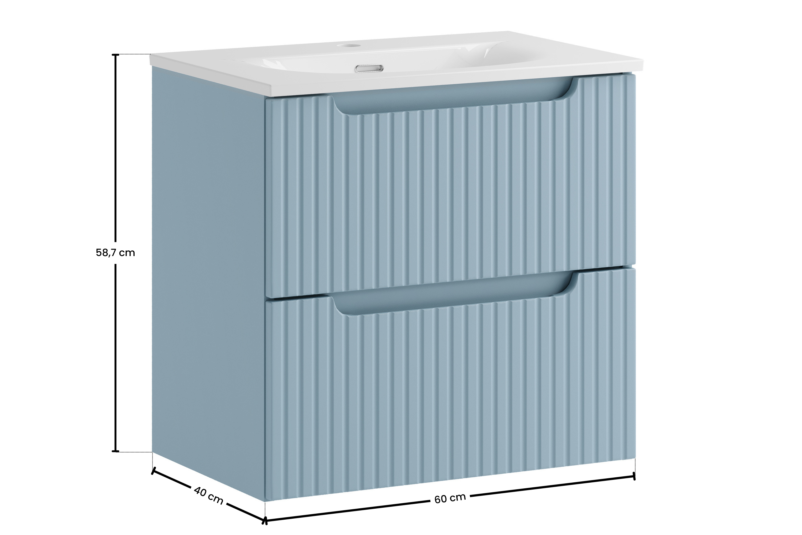 Nova Denim Vanity Unit Set 60 / 100 / 140 cm – Configure Your Bathroom