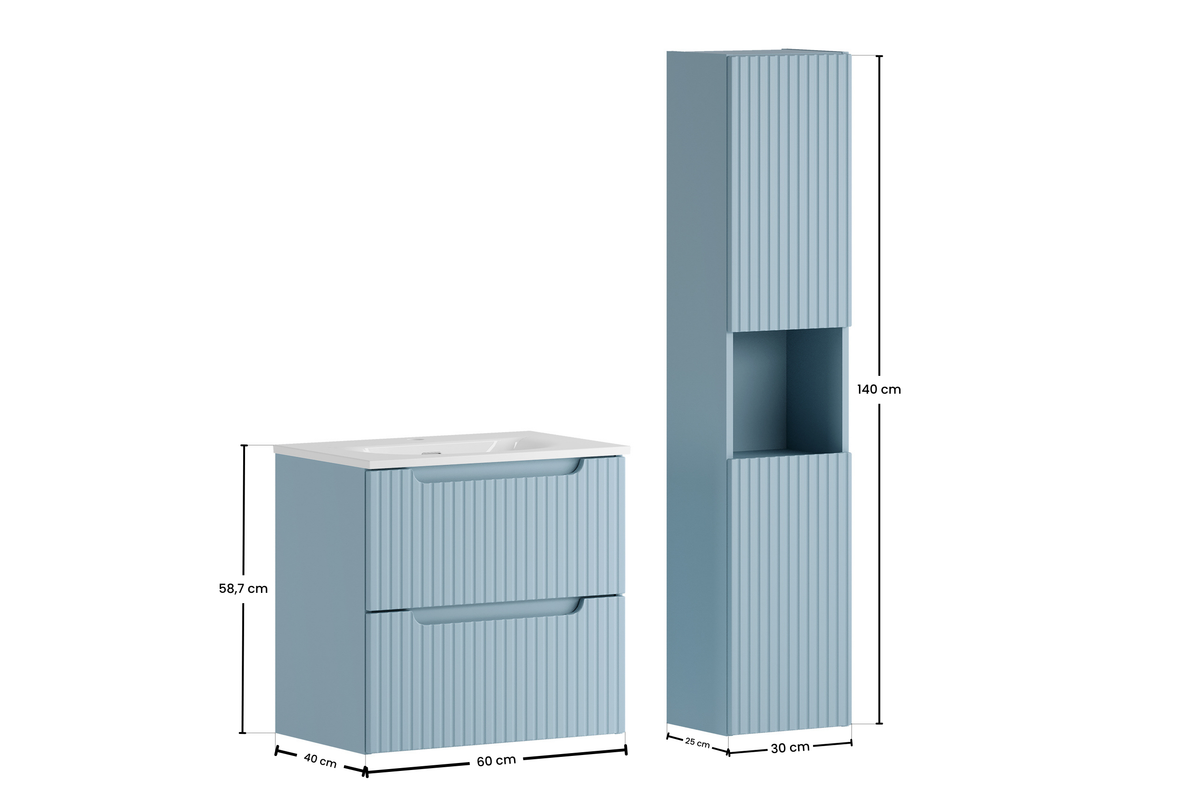 Nova Denim Vanity Unit Set 60 / 100 / 140 cm – Configure Your Bathroom
