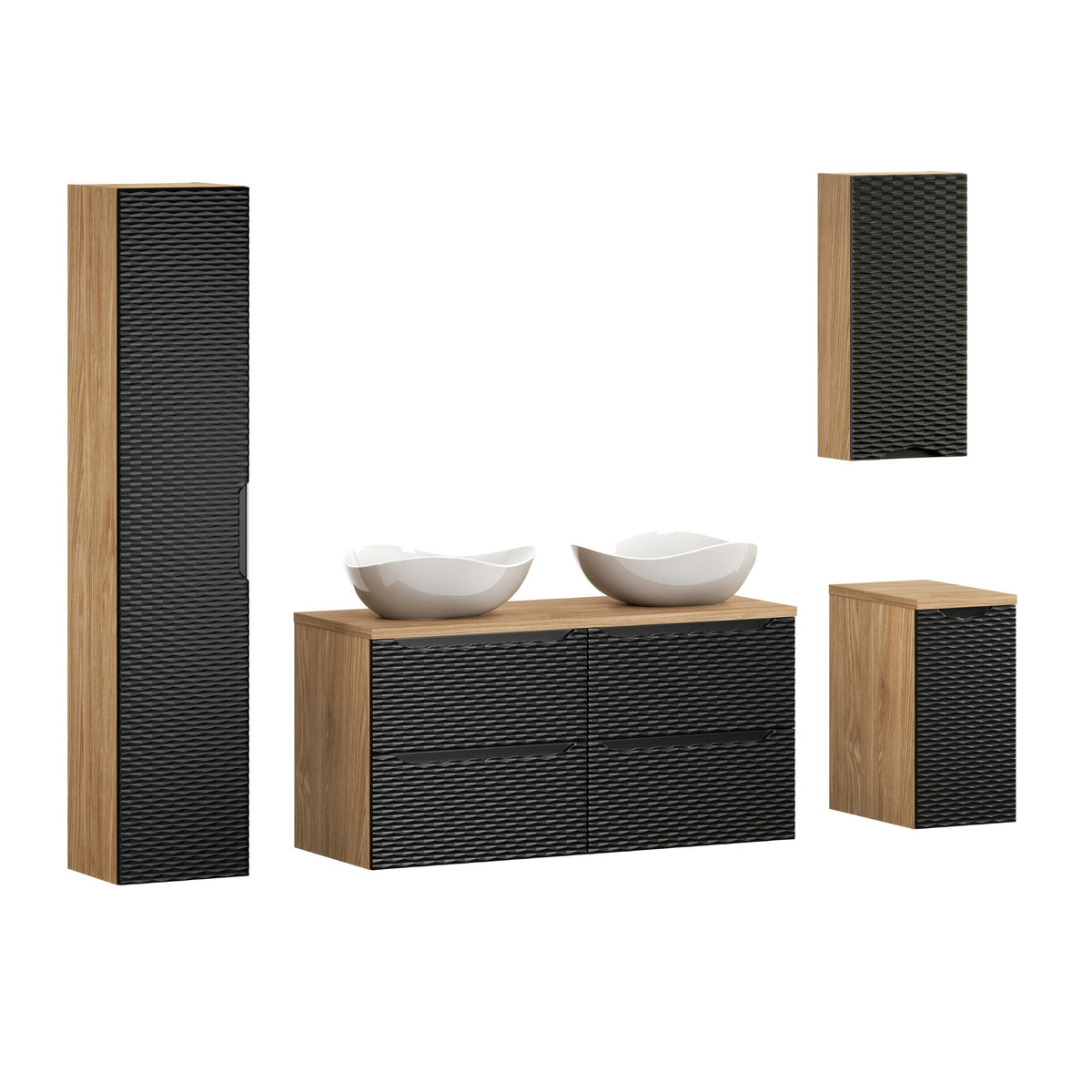 Ocean Black Vanity Unit Set 60 / 70 / 80 / 90 / 120 cm – Configure Your Bathroom