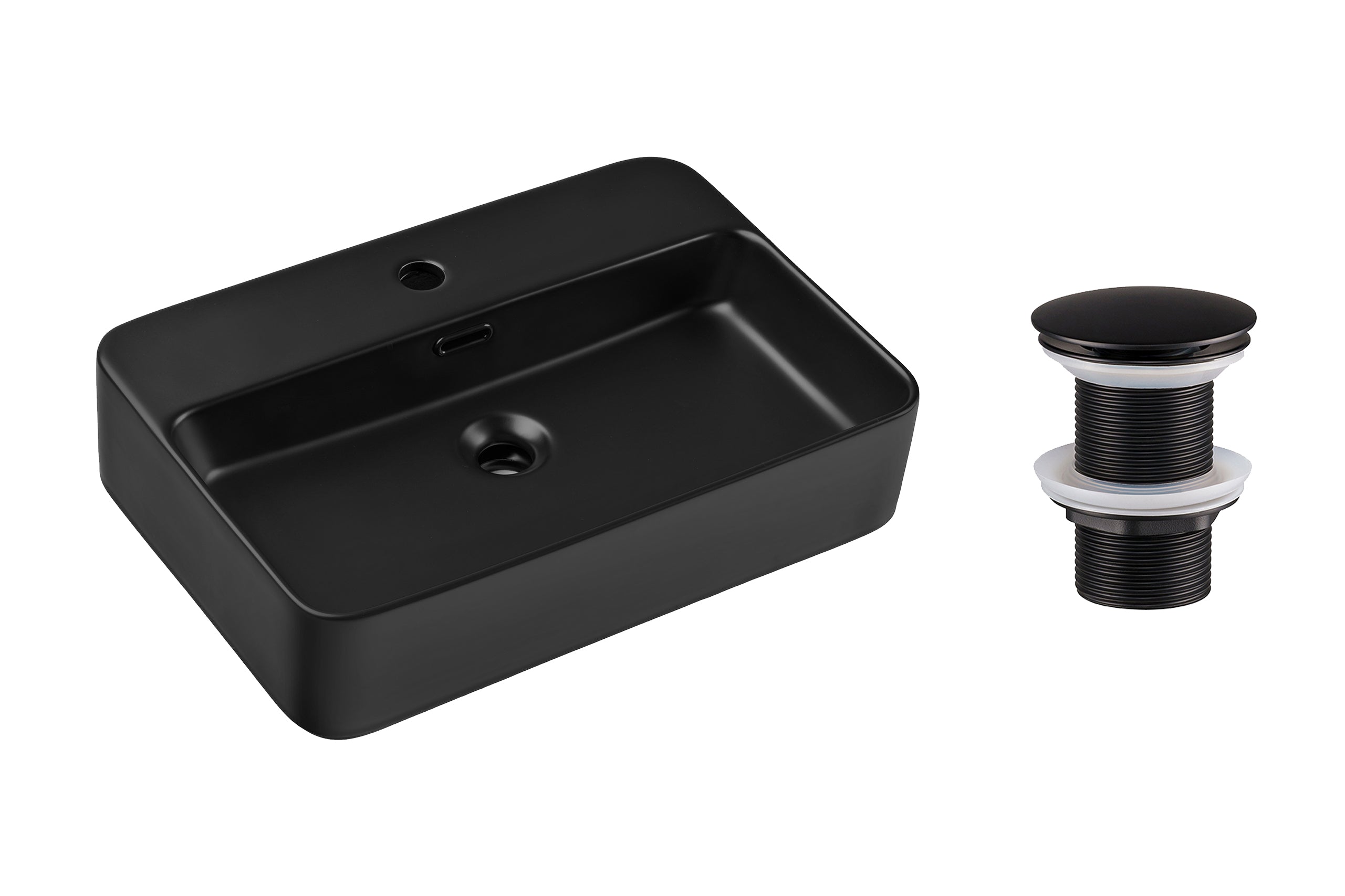 Click-Clack Basin Waste – Matt Black, T201MBG-3