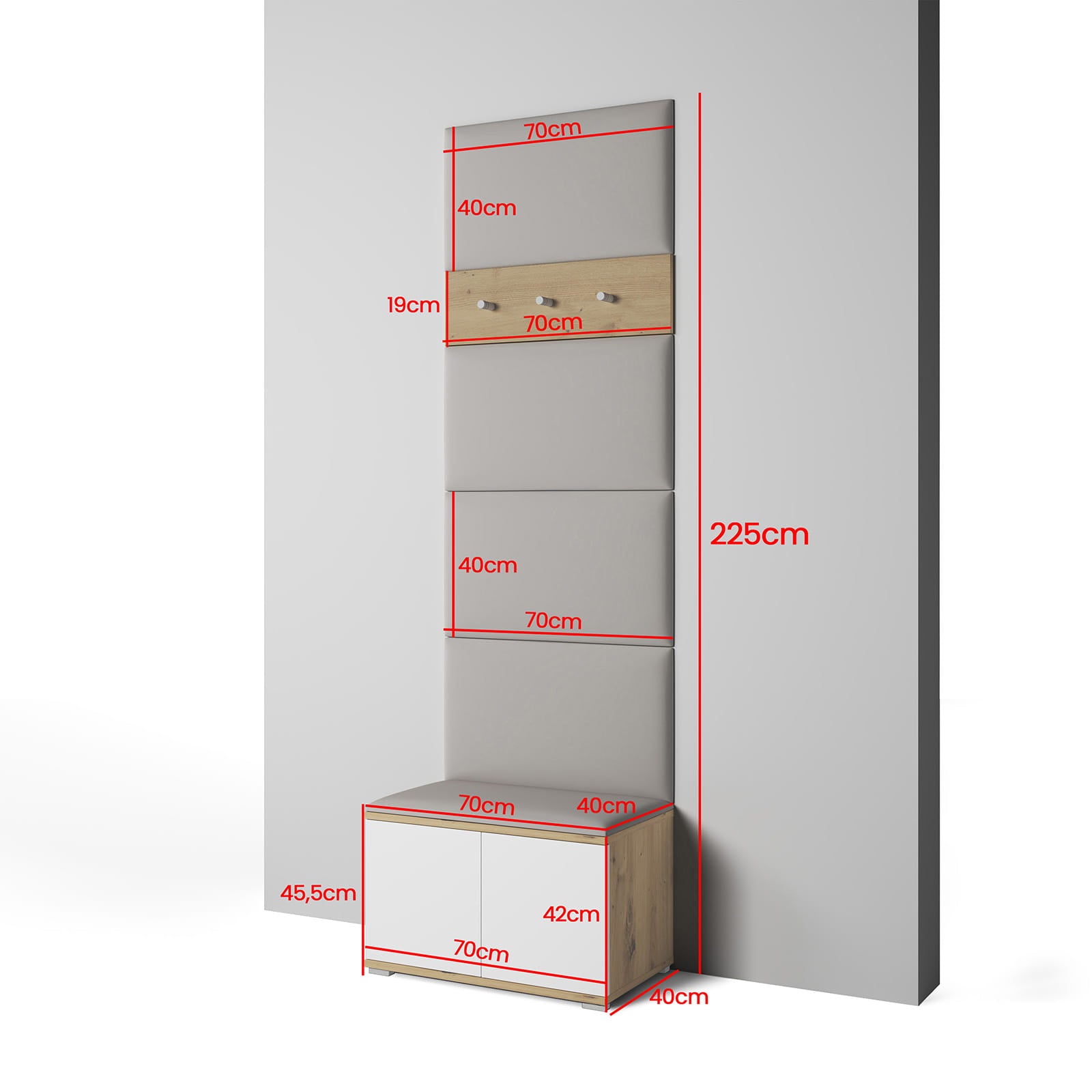 PK Sevilla 6 Hallway Wardrobe - Flamingo