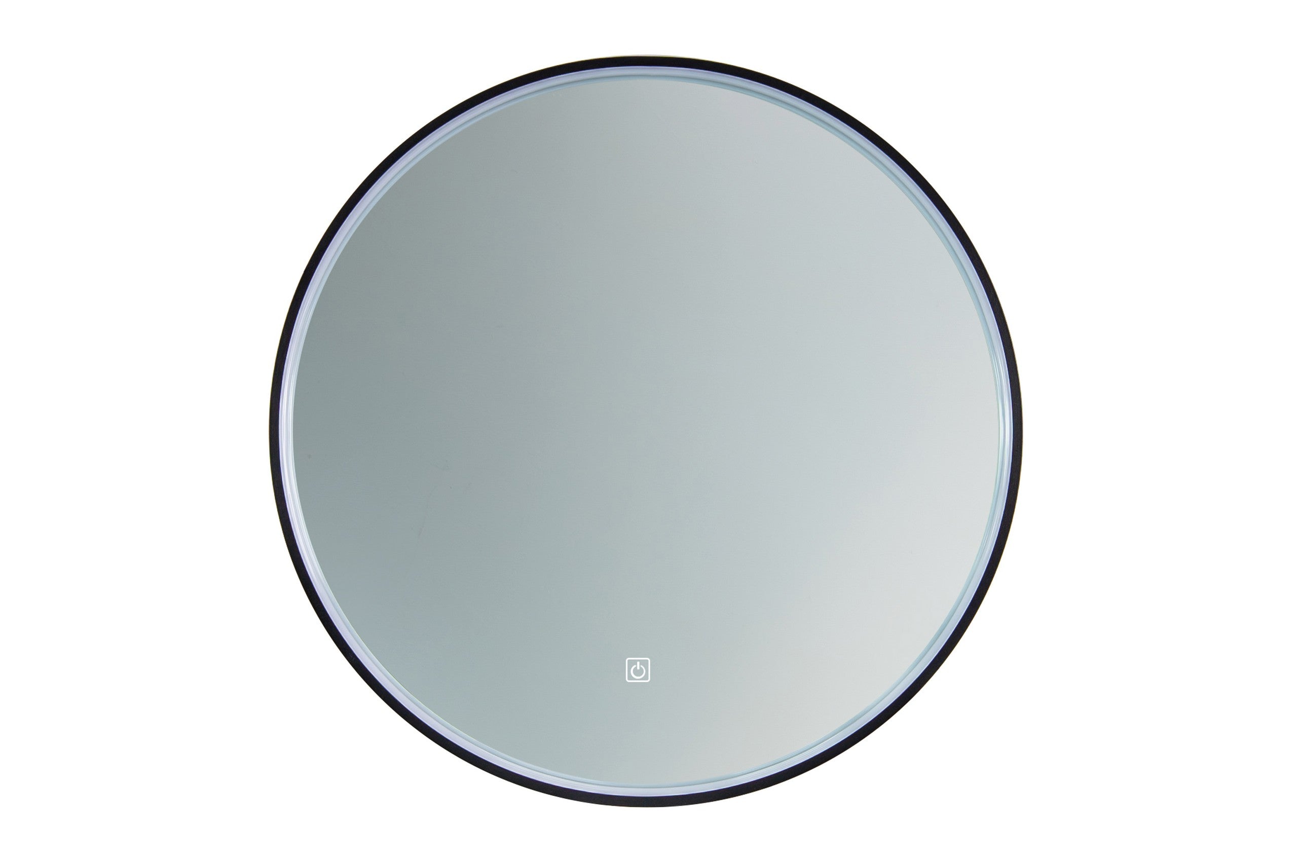 Sirius LU LED 60 – Round LED Bathroom Mirror with Black Frame, 60 cm