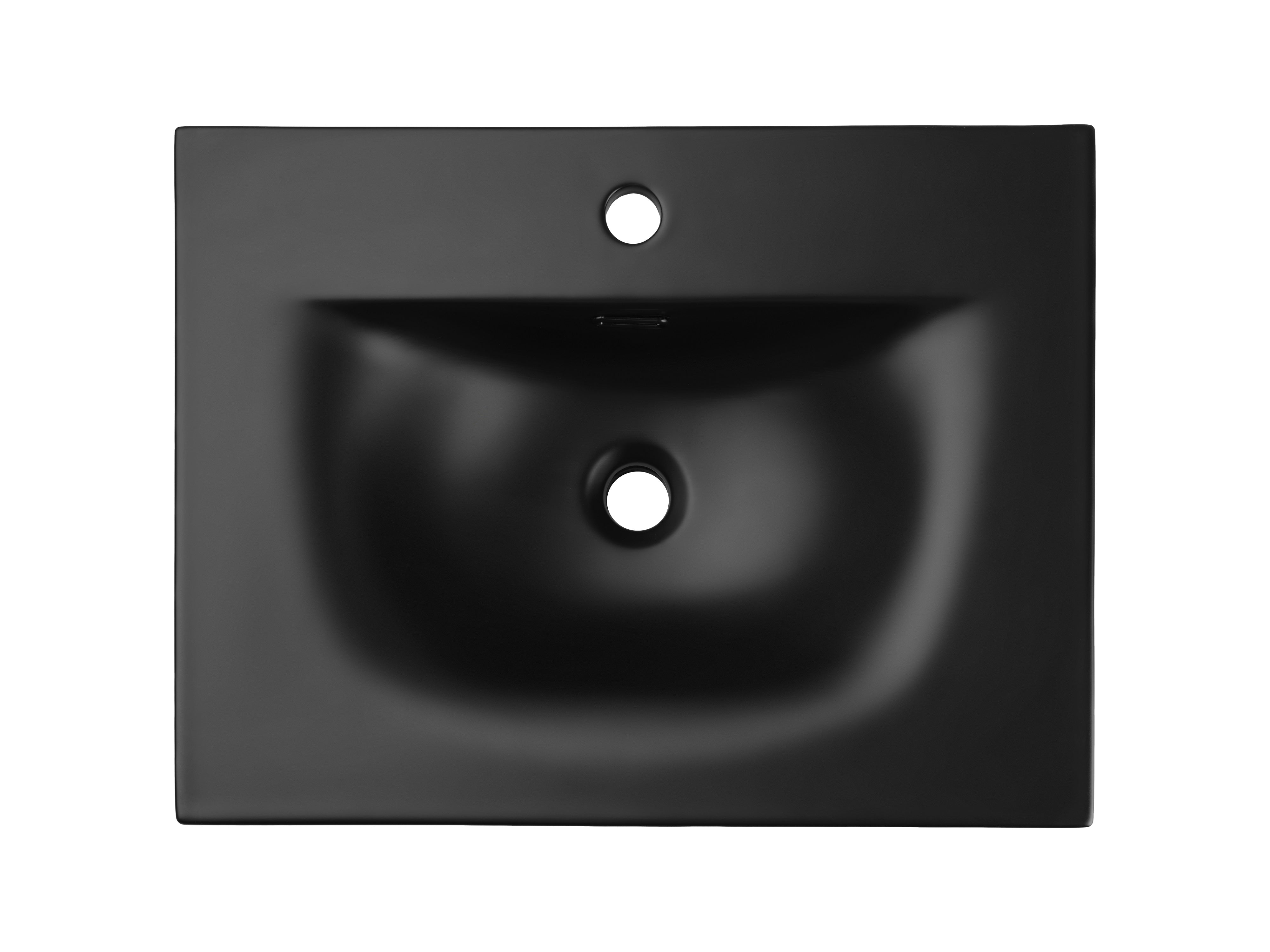 Adel Black 60 cm Wall-Hung Vanity Unit & Basin Set – 2 Drawers