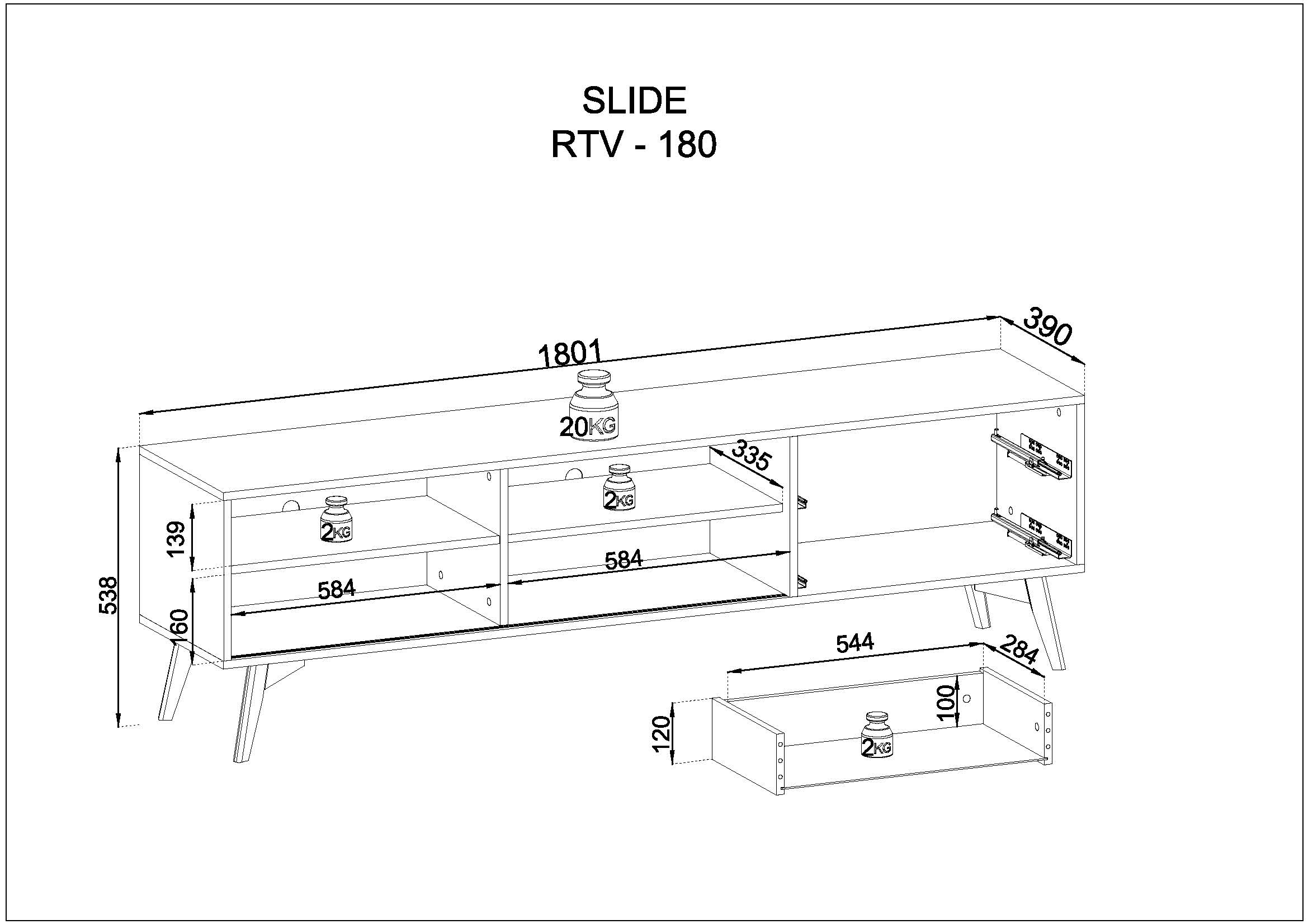 PI Slide TV Stand