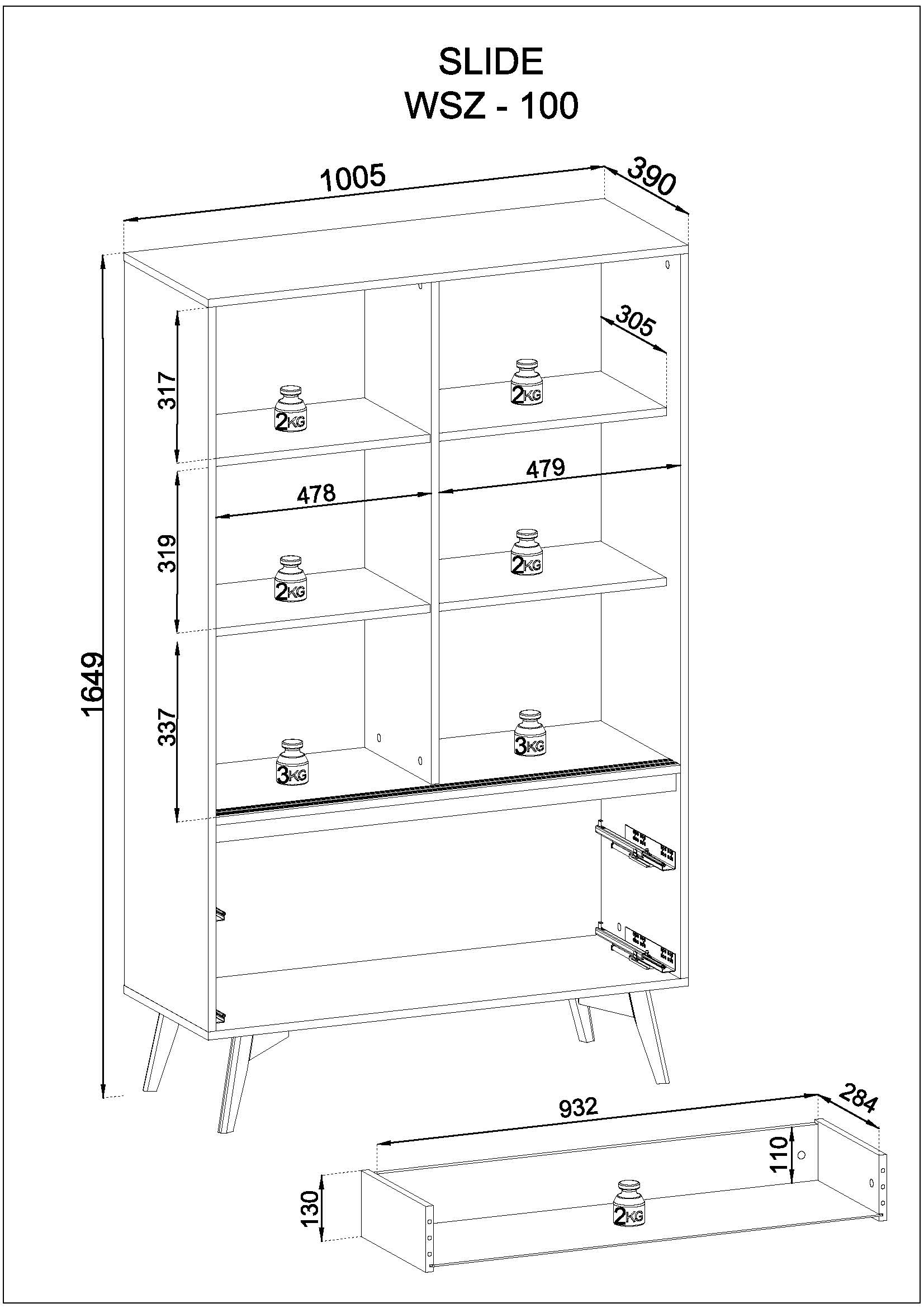 PI Slide Display Cabinet