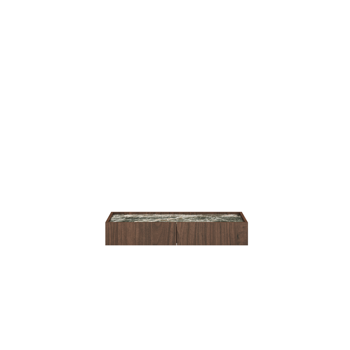SOBA Wall-Mounted Console – Villa Walnut & Green Stone Effect, 100 cm