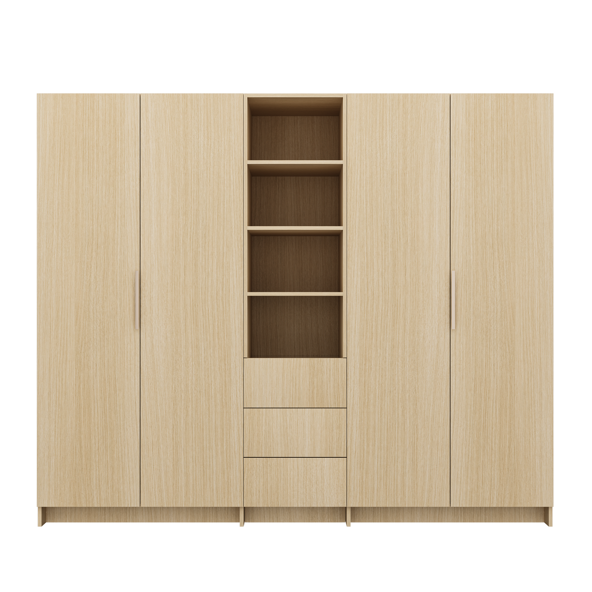 SOBA Copenhagen Oak Modular Wardrobe Set – 250 cm