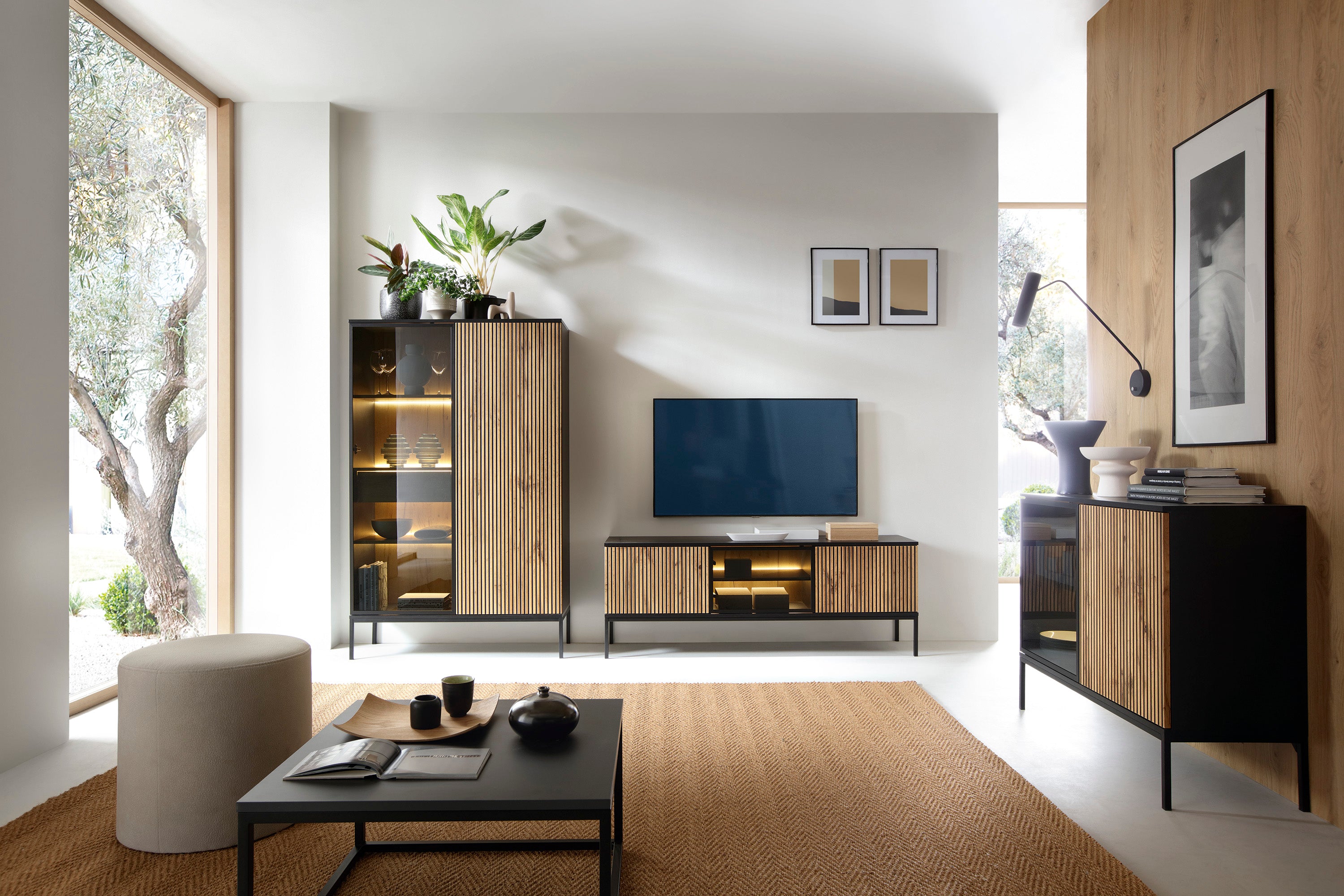 Sento Tall Display Cabinet - Modern Elegance