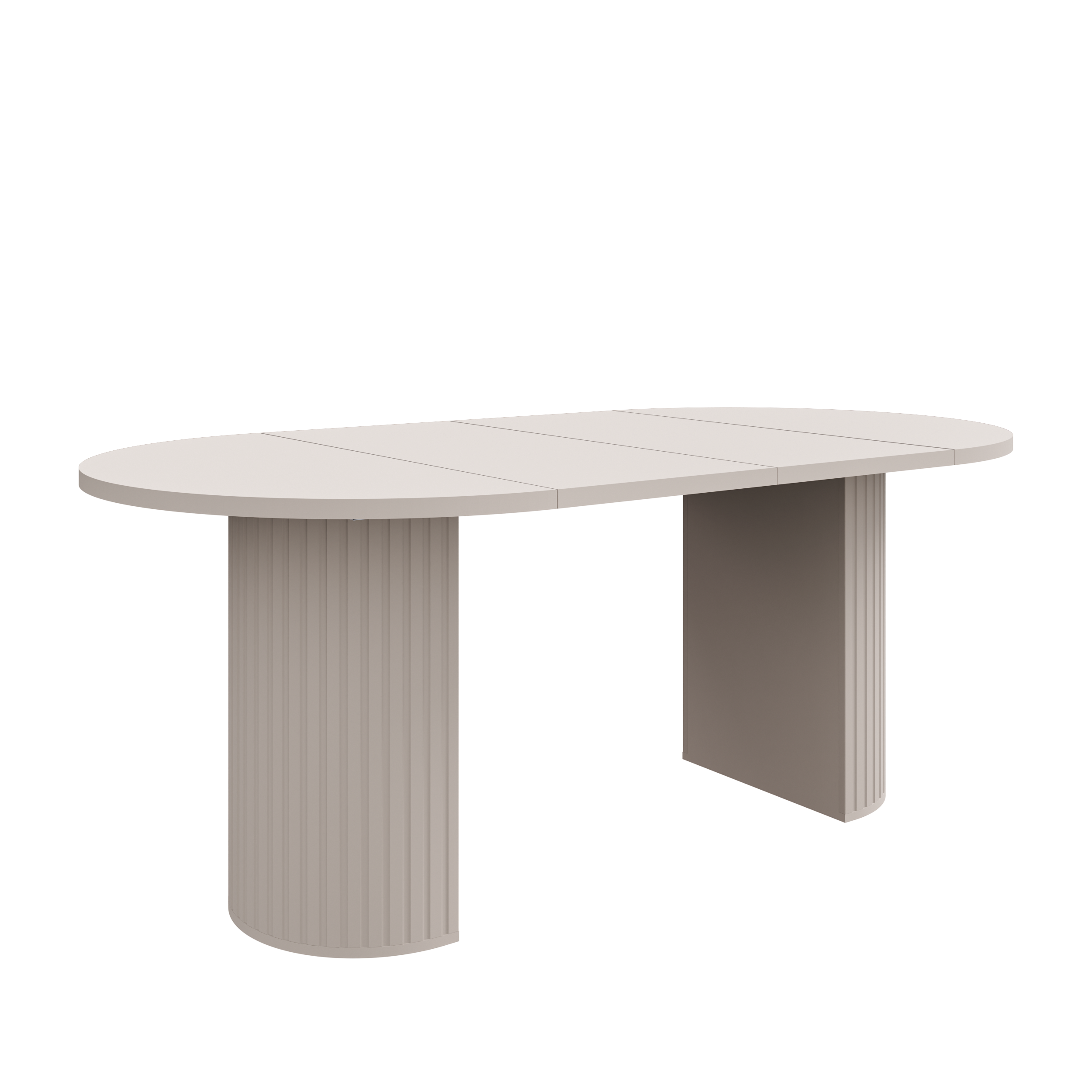 Round Extendable Dining Table LE OVALIO 100-1880 cm- Sand Beige