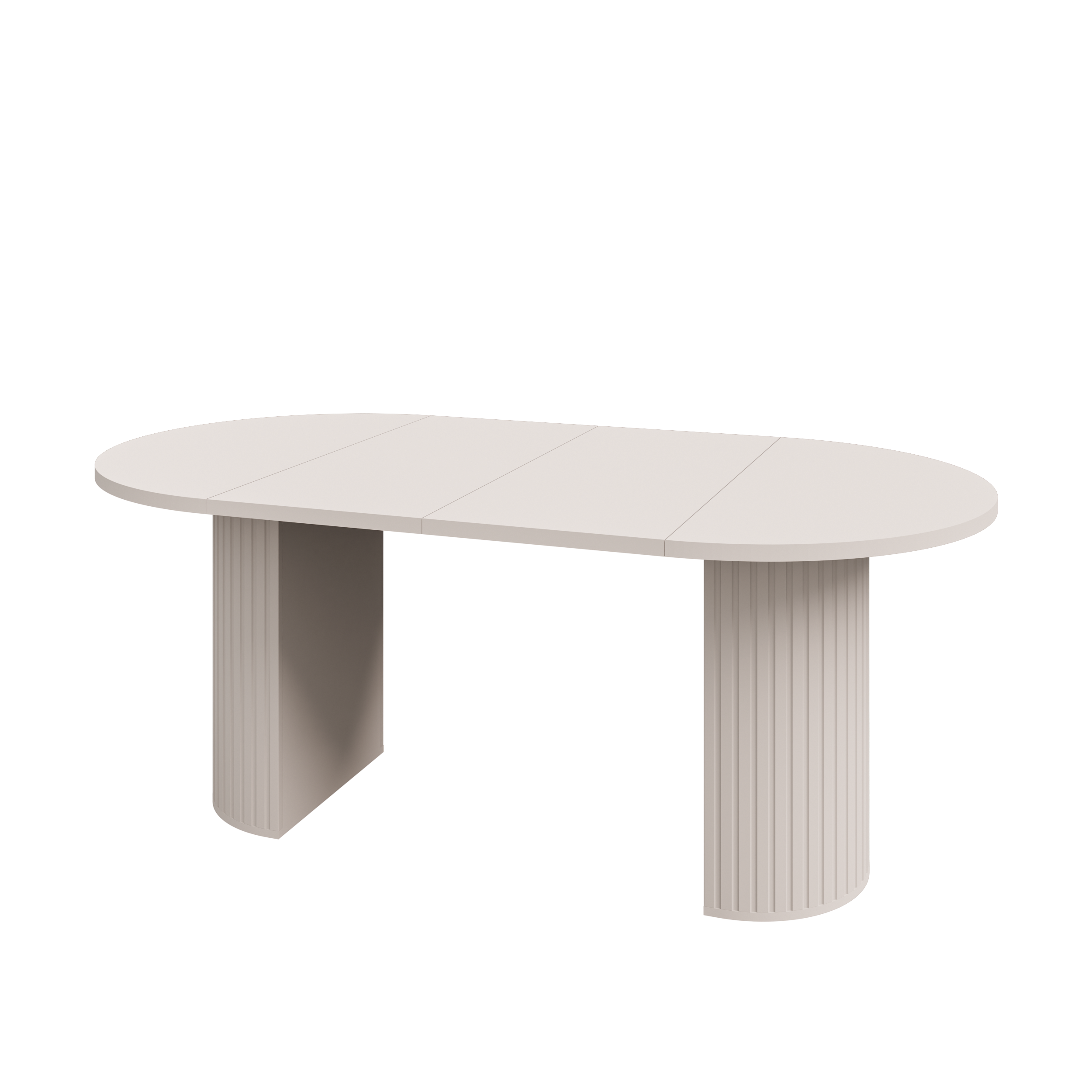 Round Extendable Dining Table LE OVALIO 100-1880 cm- Sand Beige
