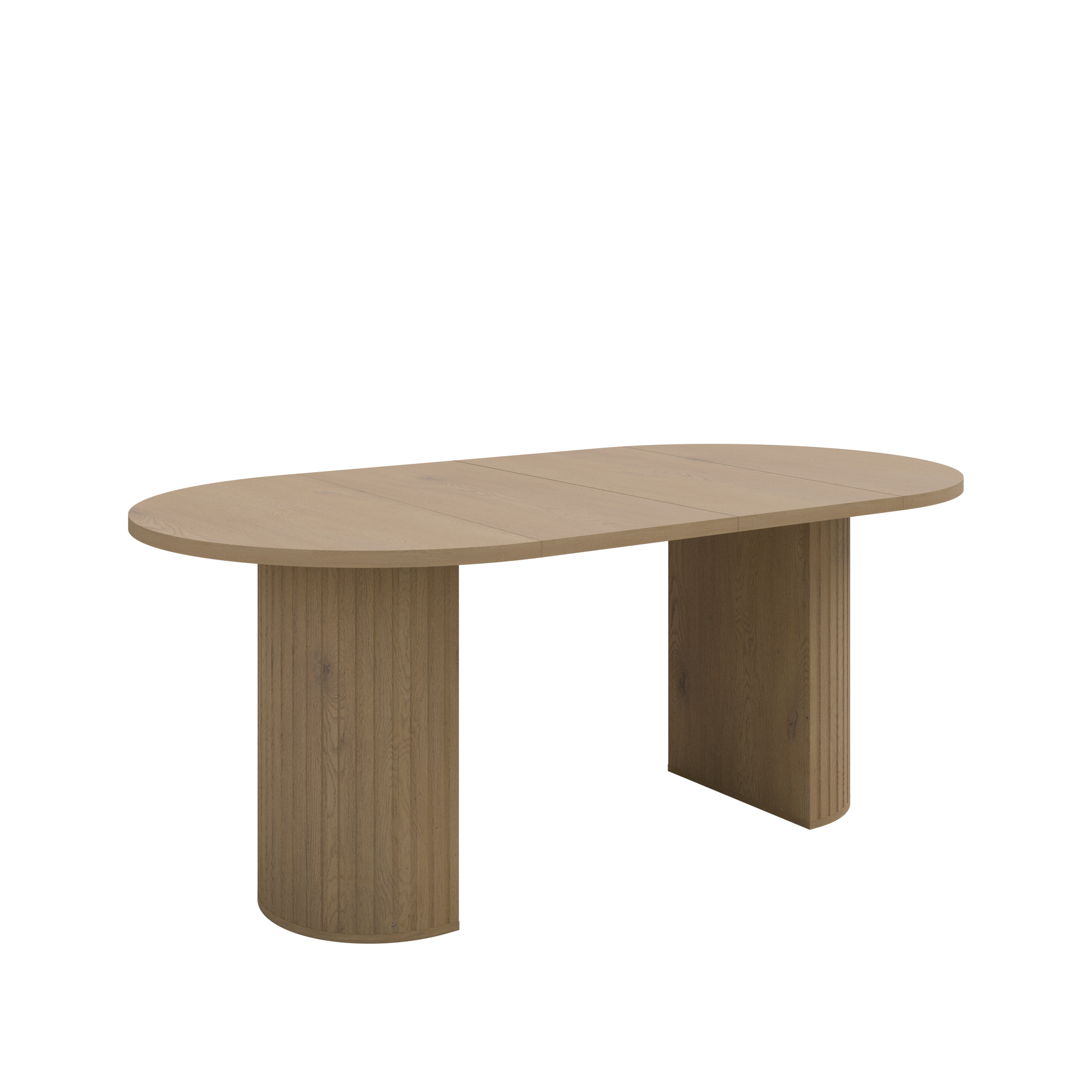 Round Extendable Dining Table LE OVALIO 100-1880 cm- Cremona oak