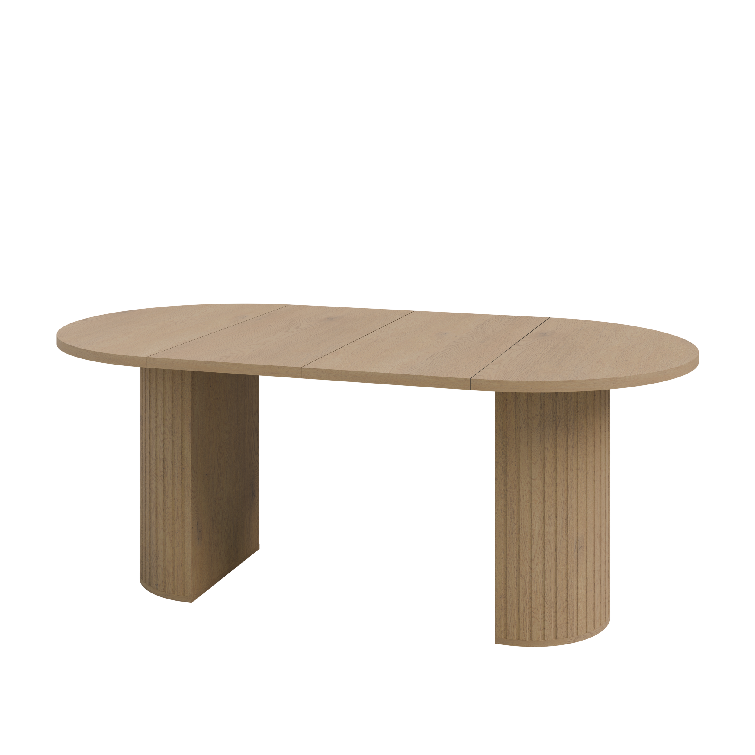 Round Extendable Dining Table LE OVALIO 100-1880 cm- Cremona oak