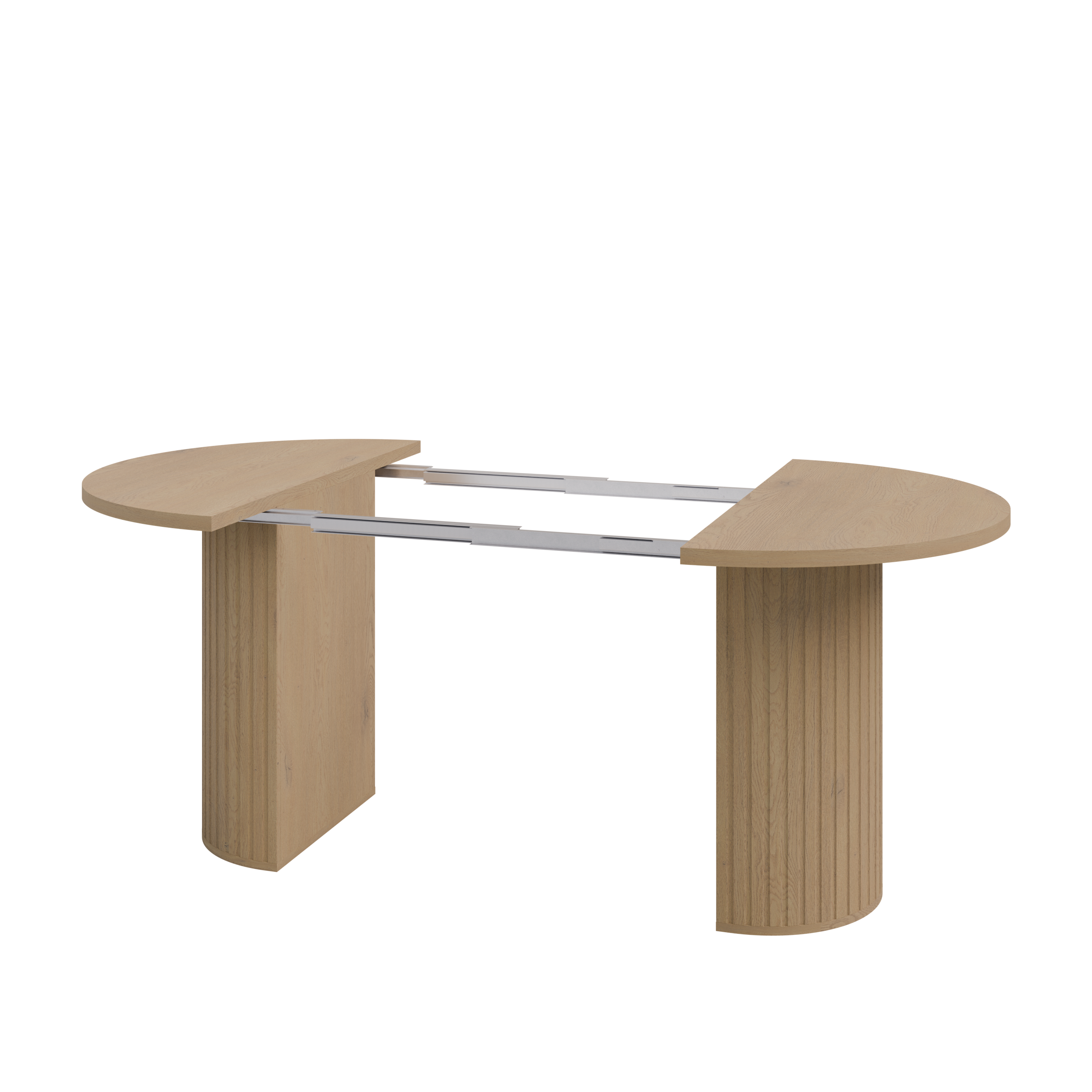 Round Extendable Dining Table LE OVALIO 100-1880 cm- Cremona oak