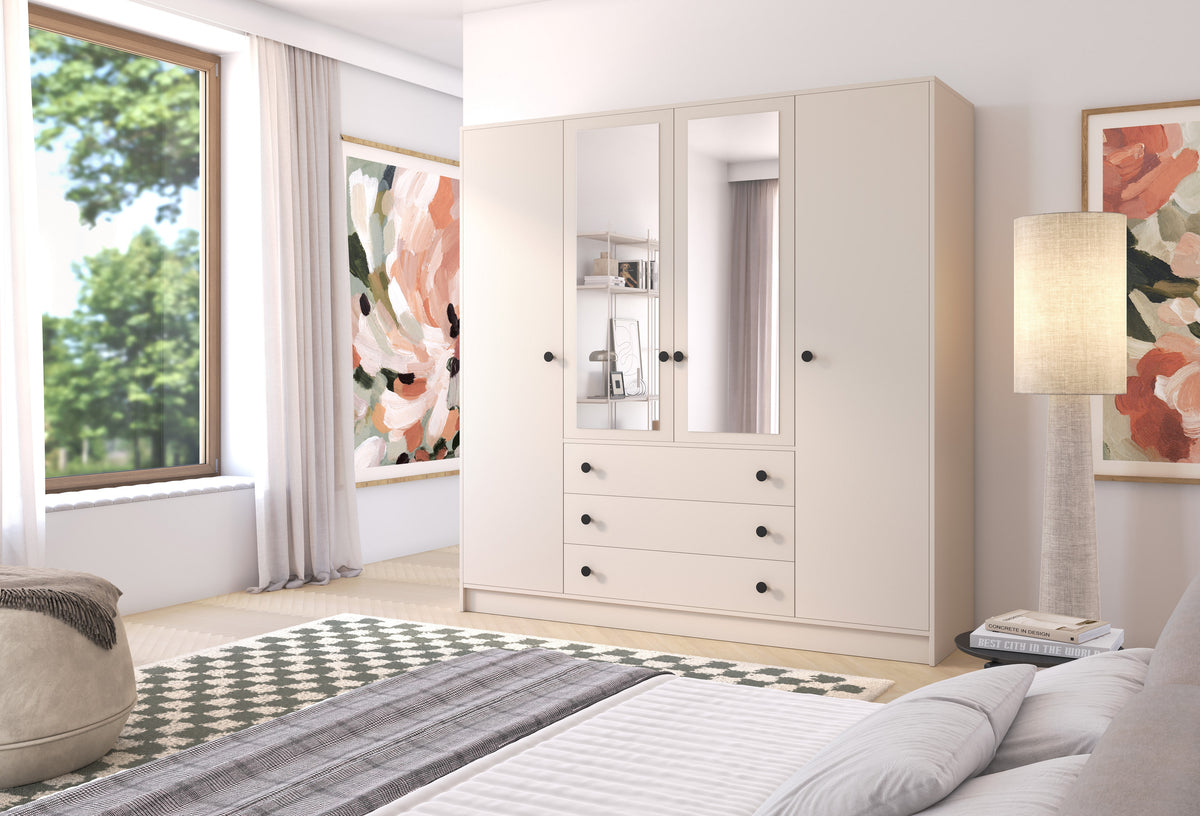 Storm 4D Wardrobe – With Mirror or Without Mirror | Cashmere