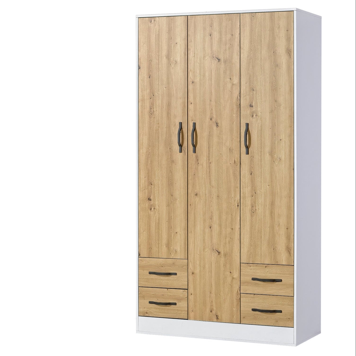 Customizable Domel Murphy Bed Horizontal Oak-White Set 120, 140, 160 x 200 cm