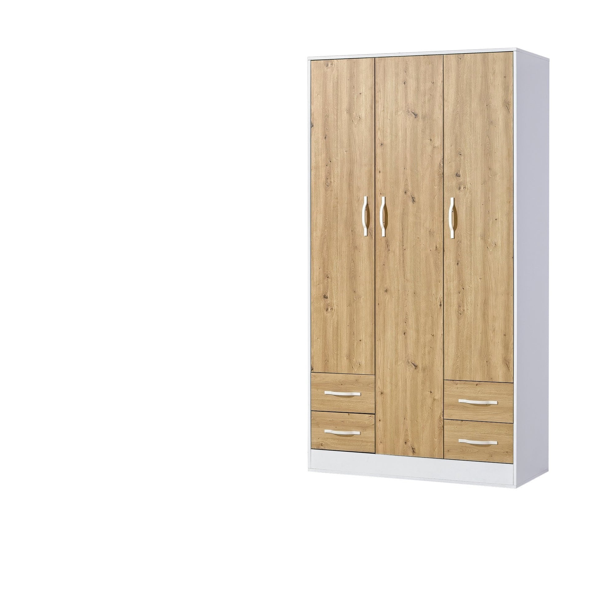 Domel Oak-White Wardrobe