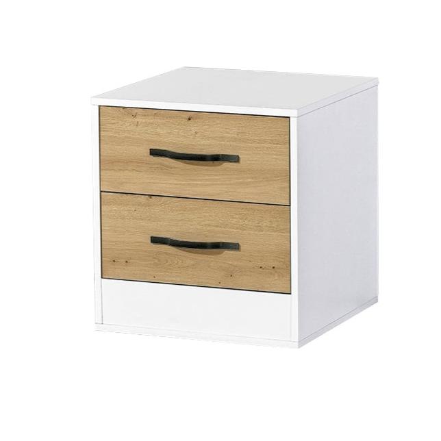 Domel Oak-White Nightstand