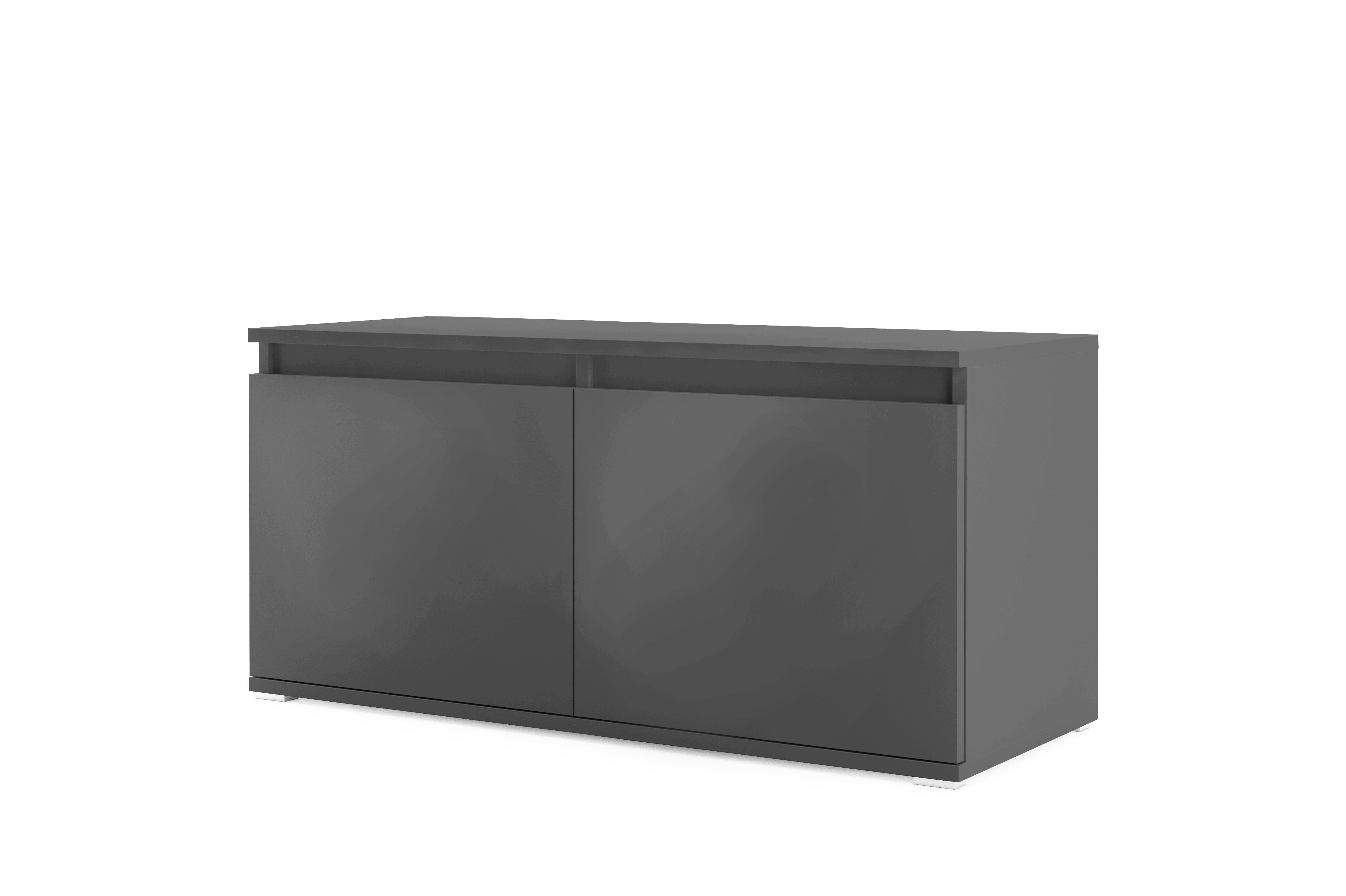 PK Emi 4 Hallway Wardrobe Graphite - Upholstered Panels in Various Colours