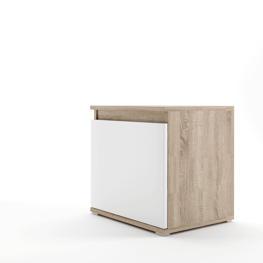 PK Emi 15 Hallway Wardrobe White - Upholstered Panels in Various Colours