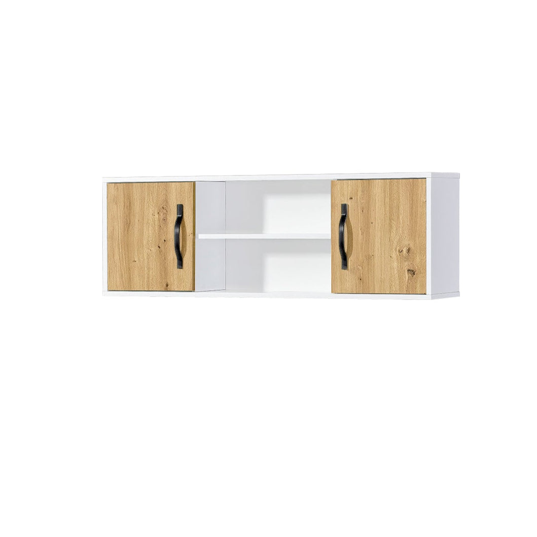 Customizable Domel Murphy Bed Horizontal Oak-White Set 120, 140, 160 x 200 cm