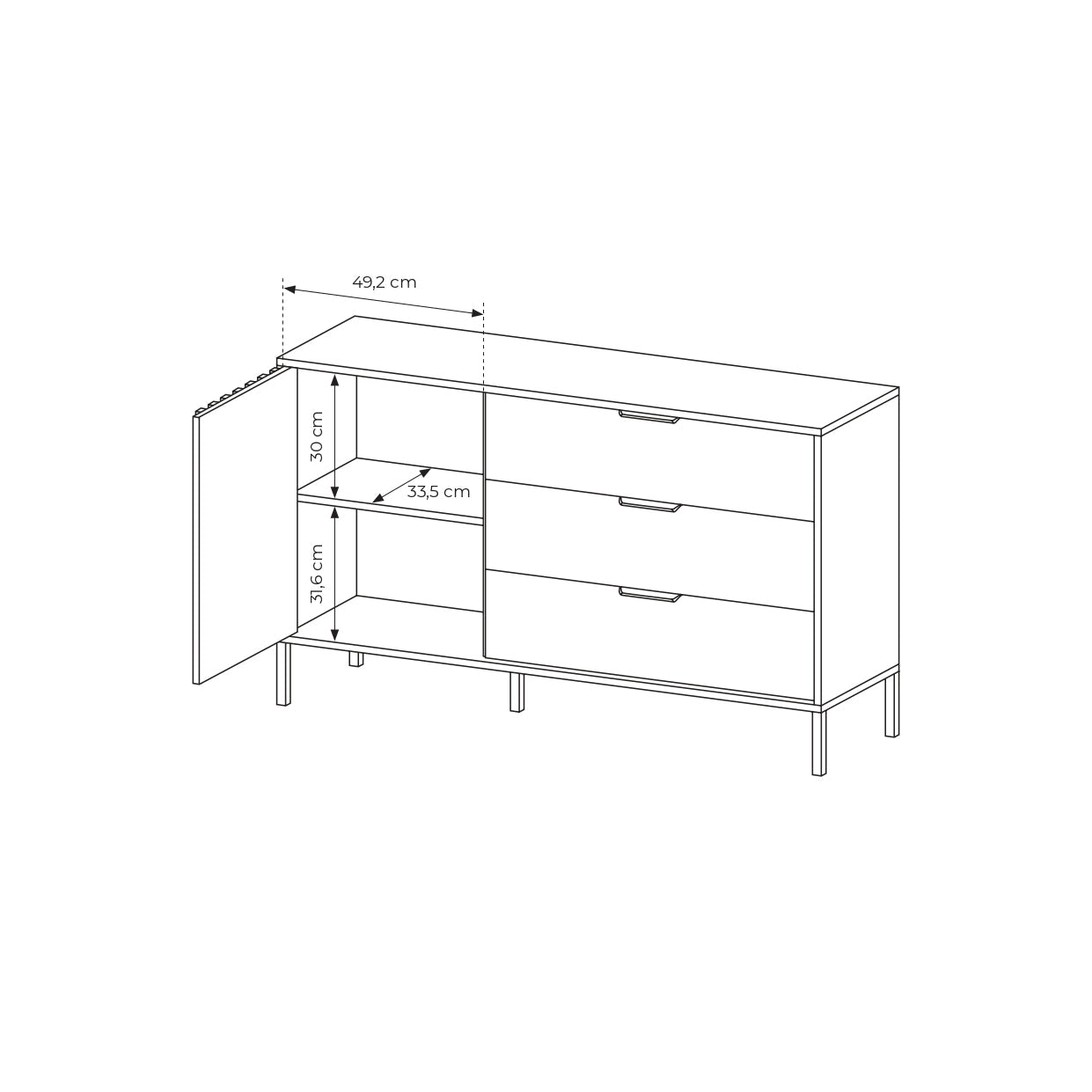 Lask Tally – Chest of Drawers 138 3D