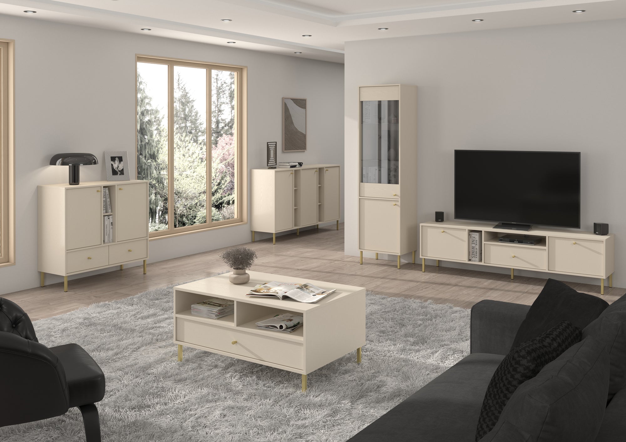 LE TOKYO 2 Display Cabinet 101 – Beige Sand