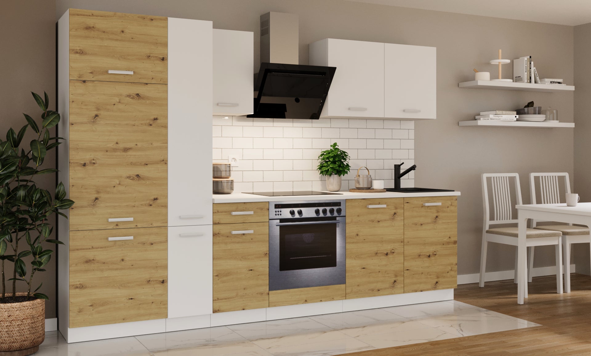 LE Toni 290 cm Kitchen Set – Artisan Oak