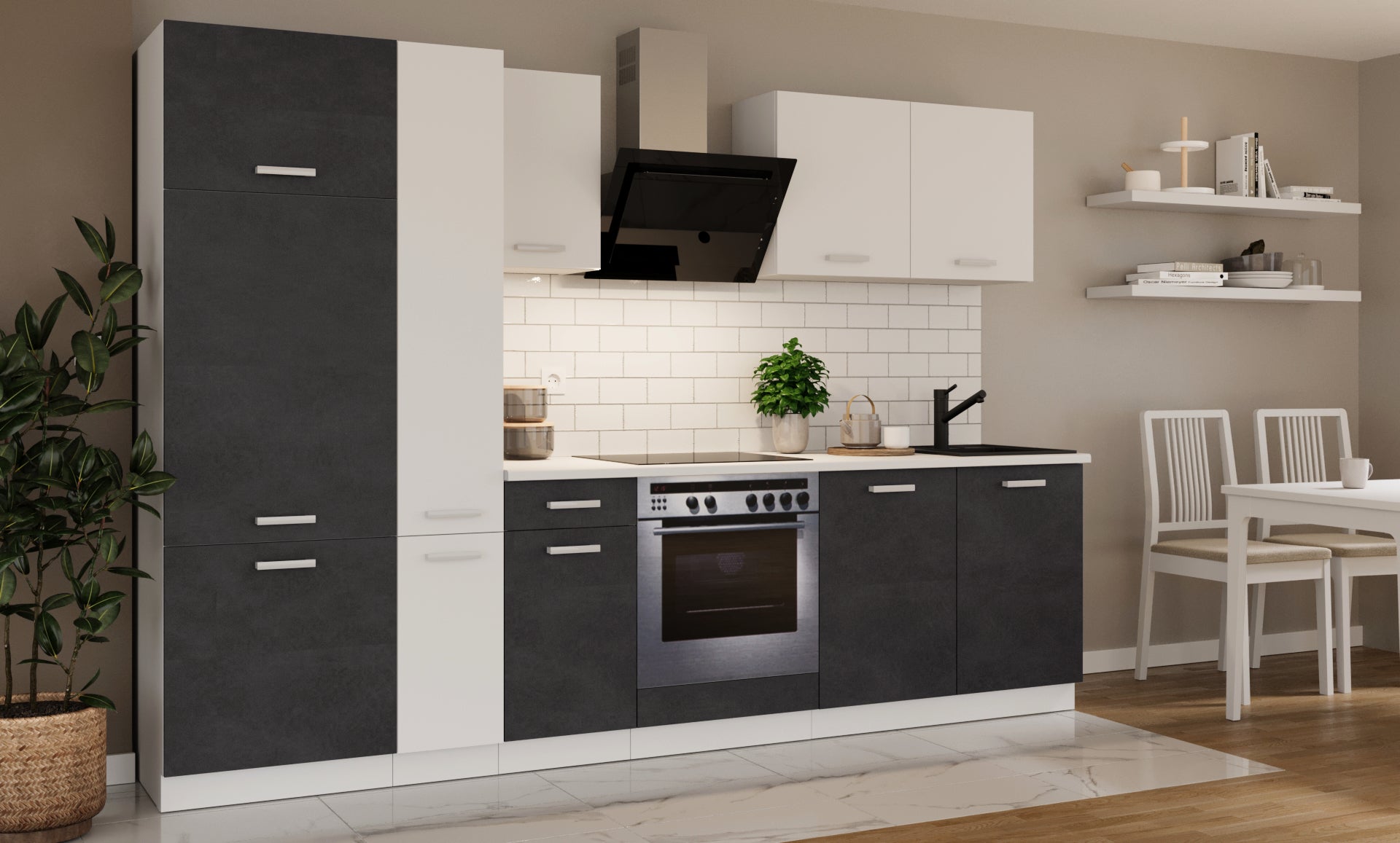 LE Toni 290 cm Kitchen Set – Matera Black