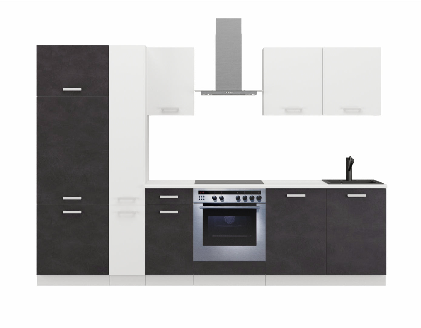 LE Toni 290 cm Kitchen Set – Matera Black