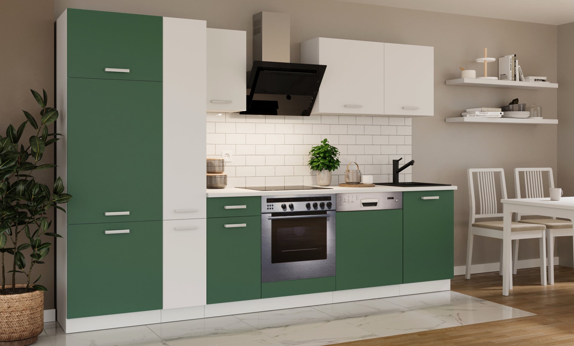 LE Toni 300 cm Kitchen Set – Labrador Green