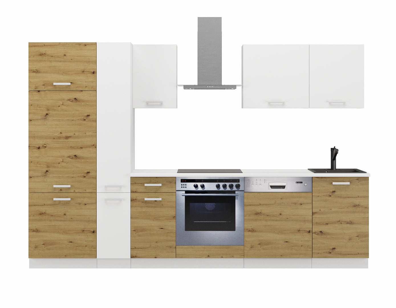 LE Toni 300 cm Kitchen Set – Artisan Oak / White