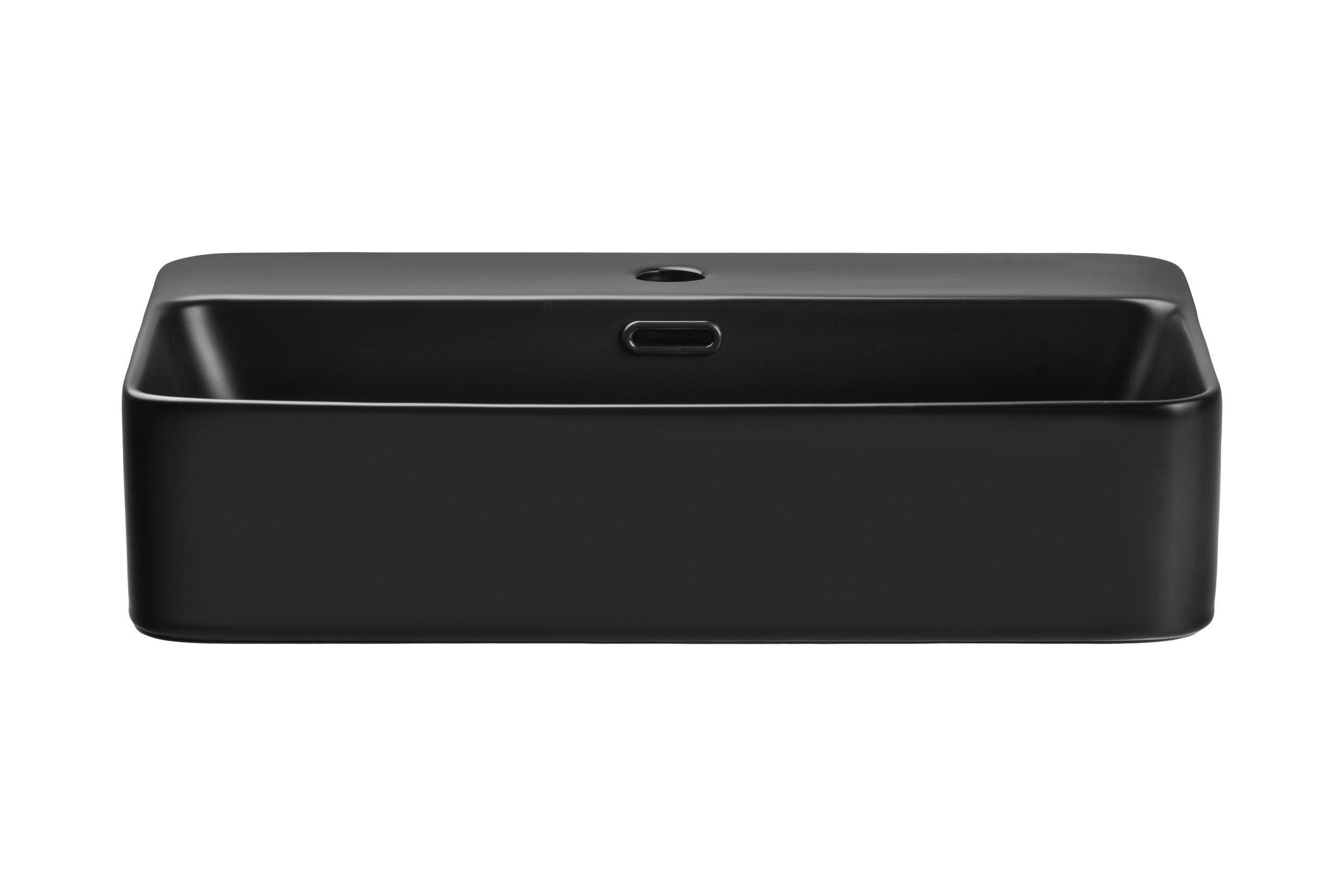 TRUST 2 Countertop Basin – Matt Black, 55×38 cm