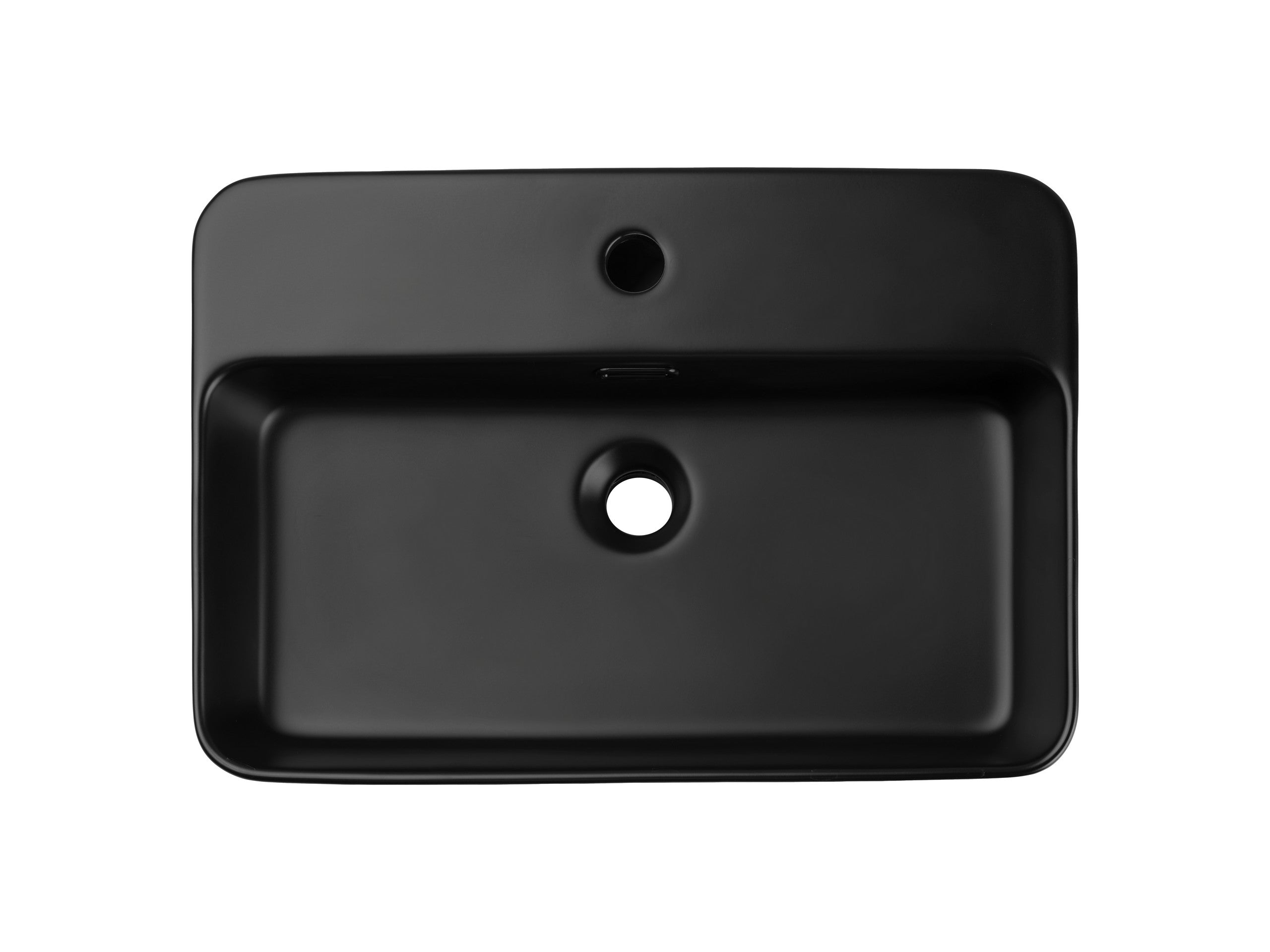 TRUST 2 Countertop Basin – Matt Black, 55×38 cm