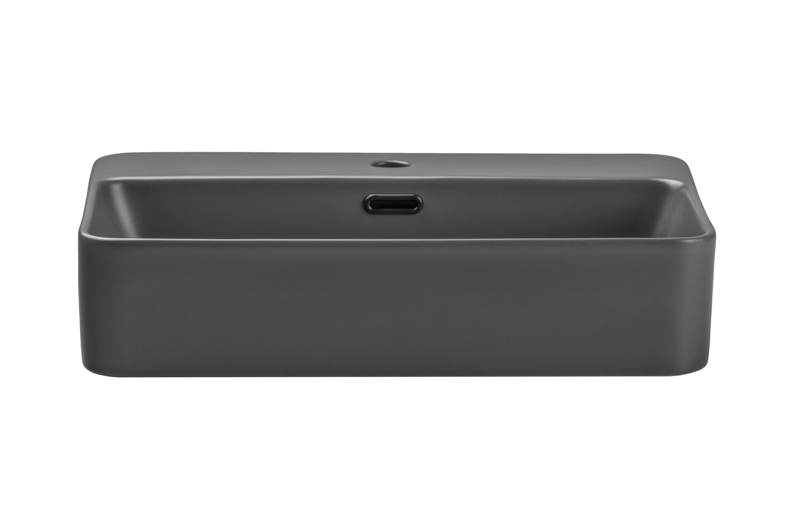 TRUST 2 Countertop Basin – Matt Dark Grey, 55×38 cm