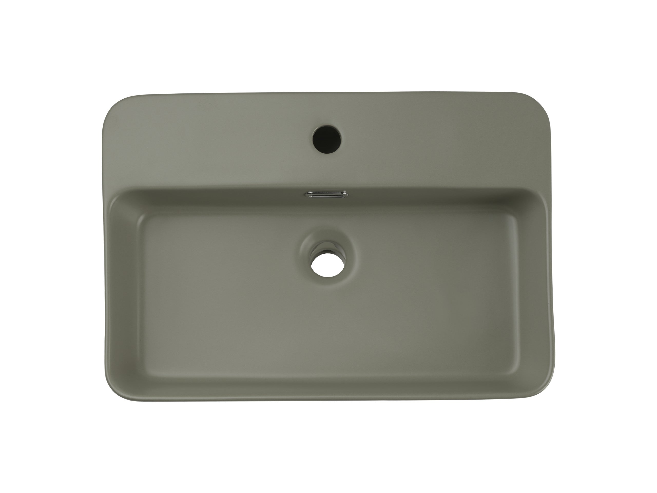 TRUST 2 Countertop Basin – Matt Oliver Green, 55×38 cm