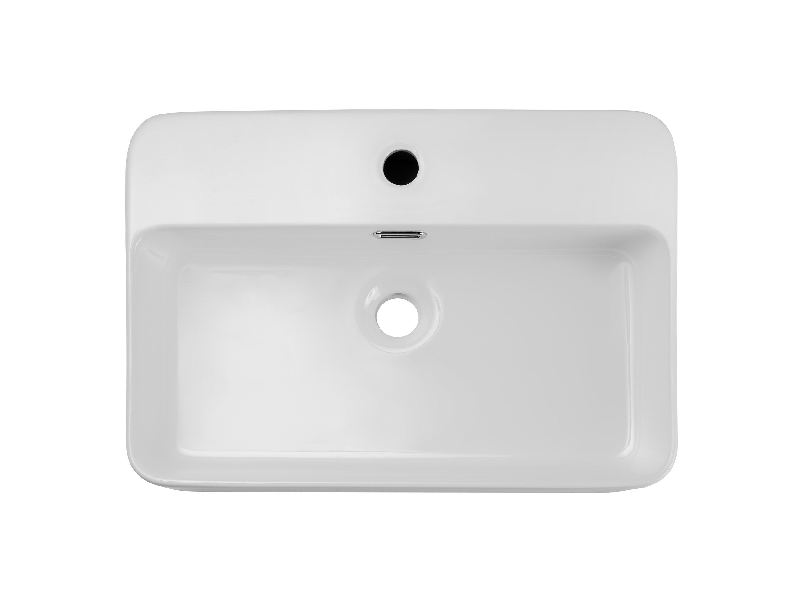 TRUST 2 Countertop Basin – Gloss White, 55×38 cm