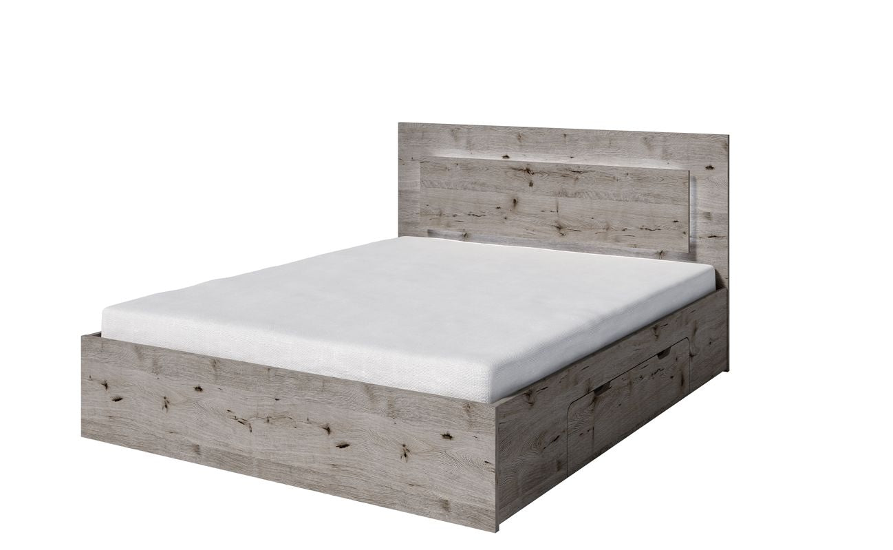 MO Togo 51 Bed – Oak Wellington 160 x 200 cm