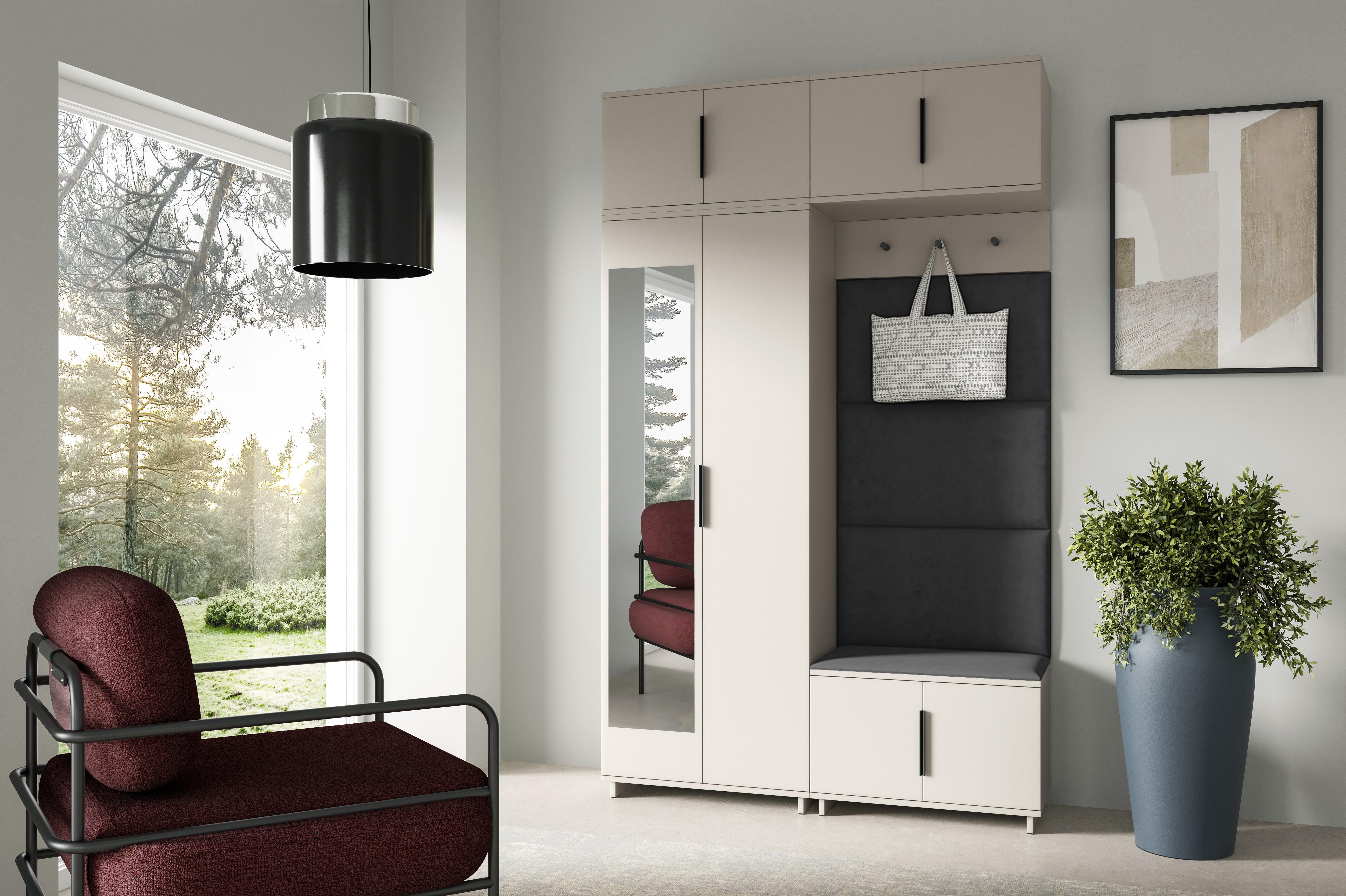 PK Bianco 1 Hallway Wardrobe Set - Graphite