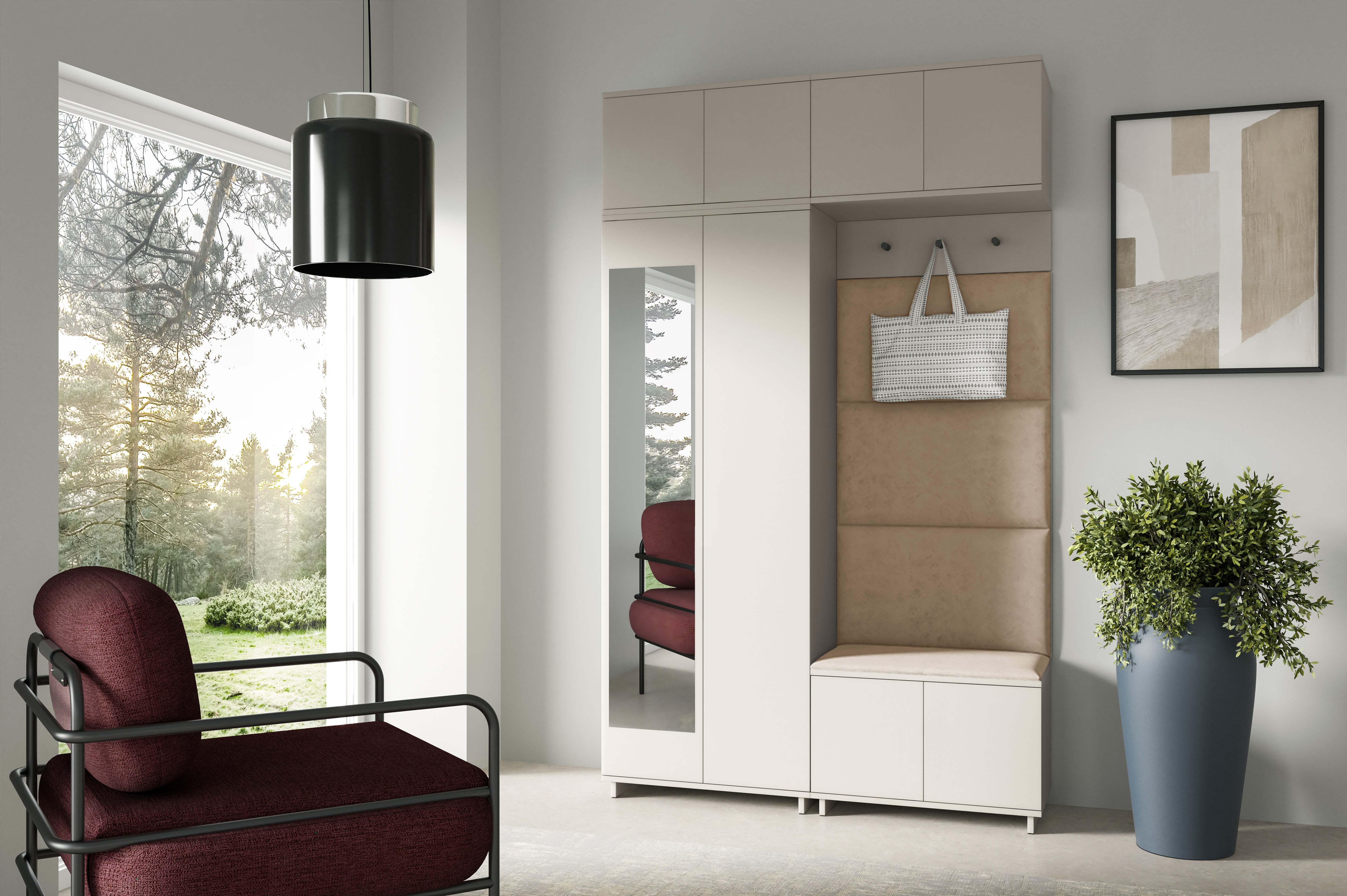 PK Bianco 1 Hallway Wardrobe Set - Beige