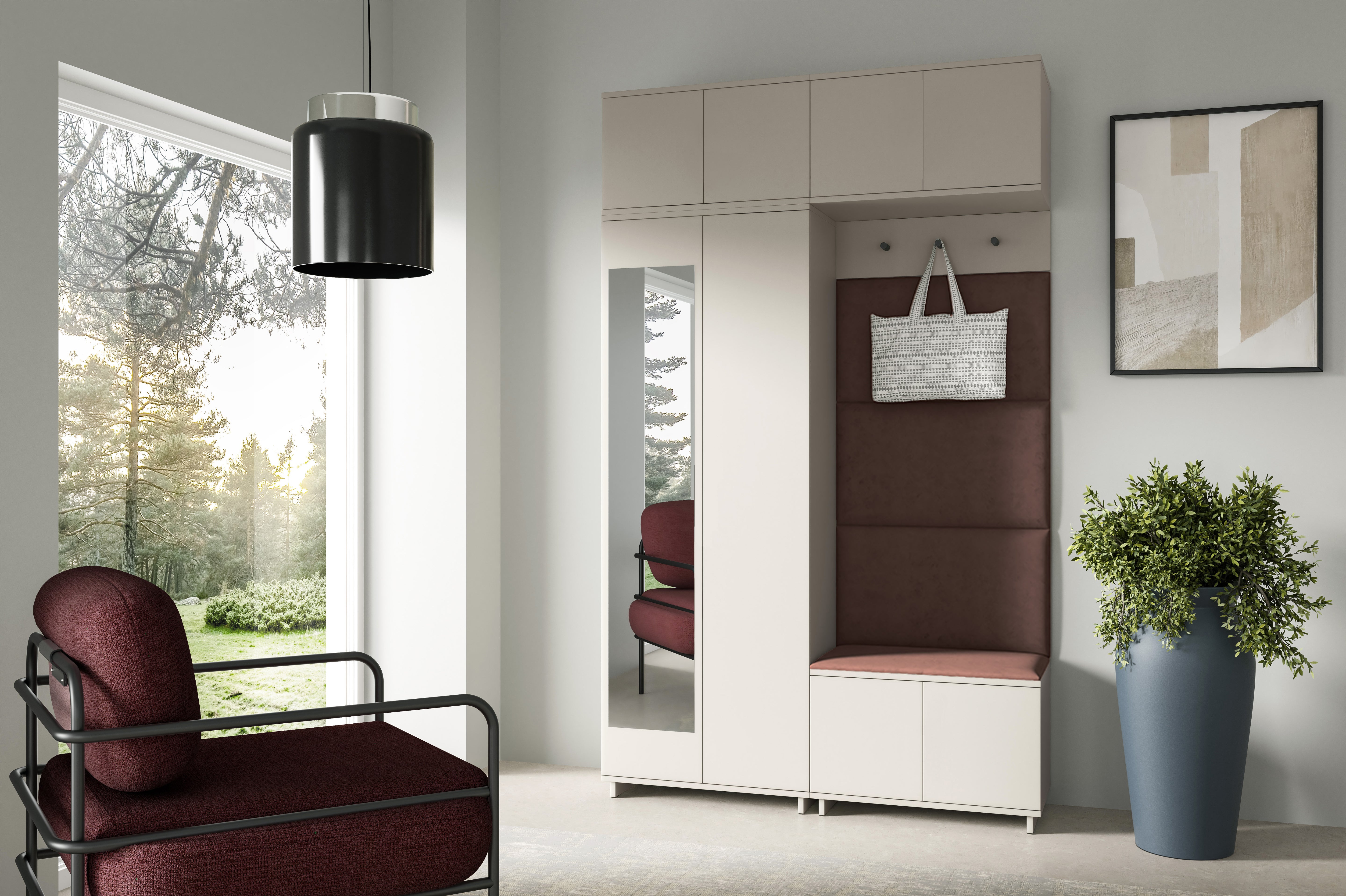 PK Bianco 1 Hallway Wardrobe Set - Brown