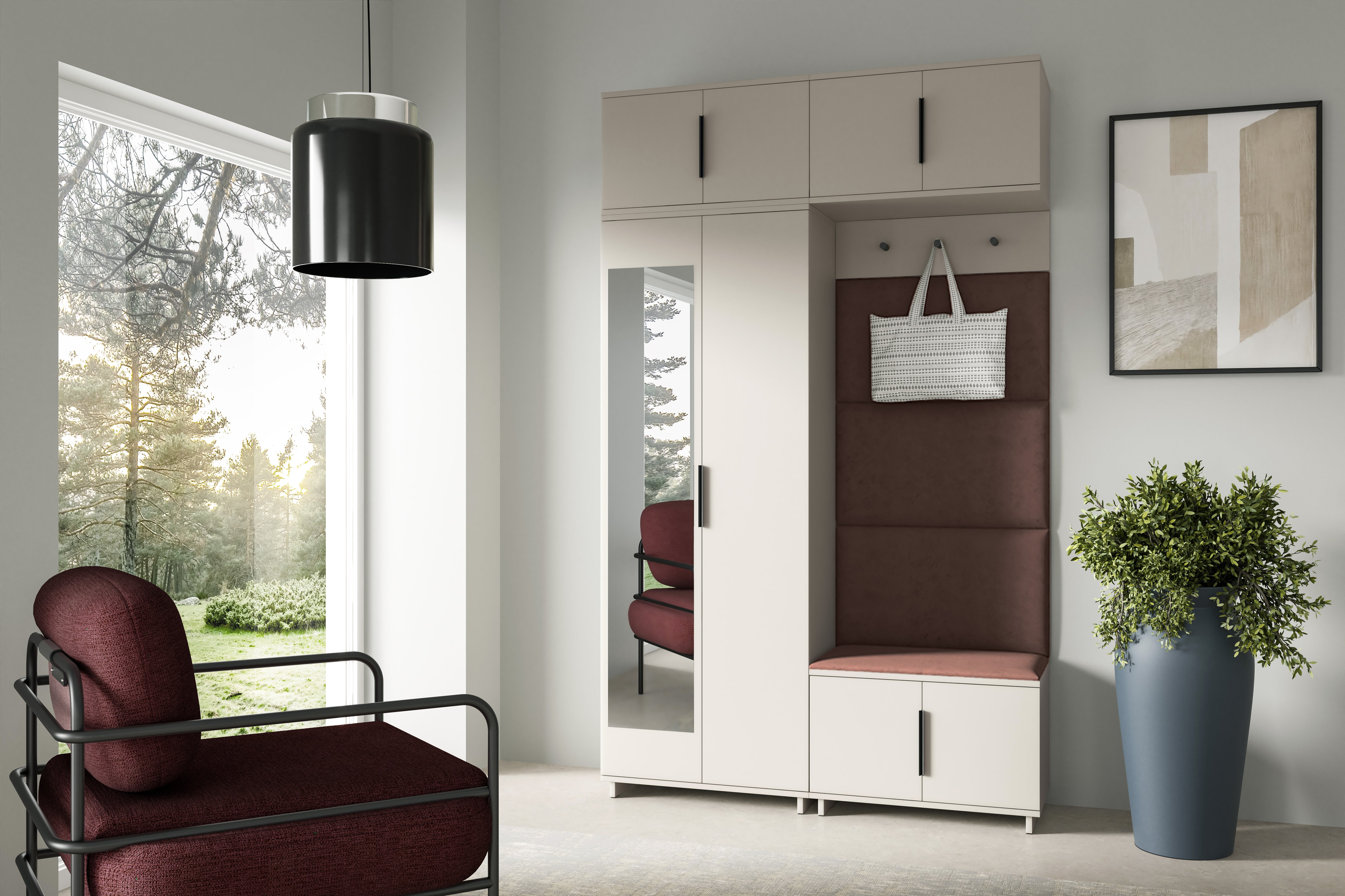 PK Bianco 1 Hallway Wardrobe Set - Brown
