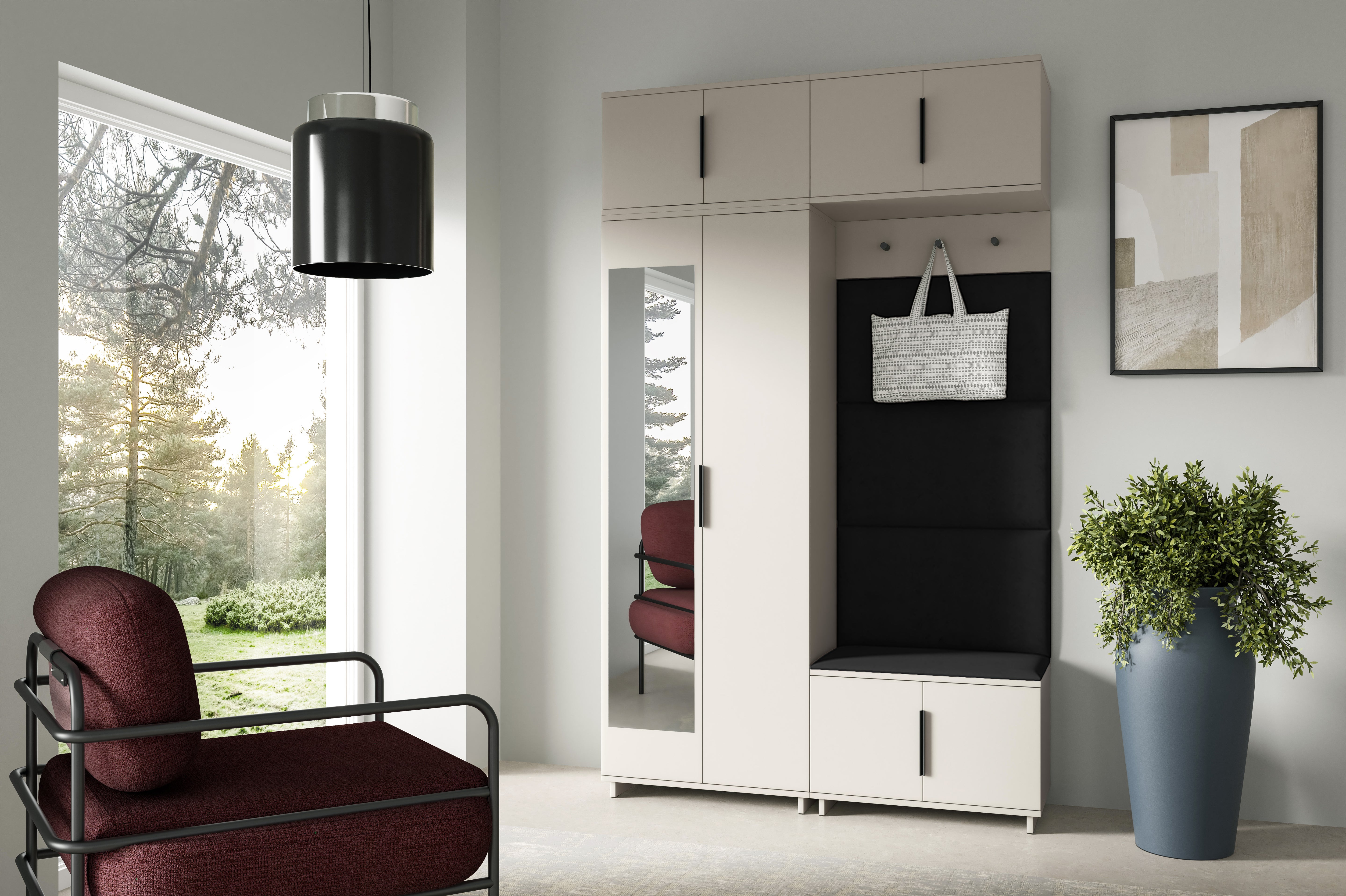 PK Bianco 1 Hallway Wardrobe Set - Black